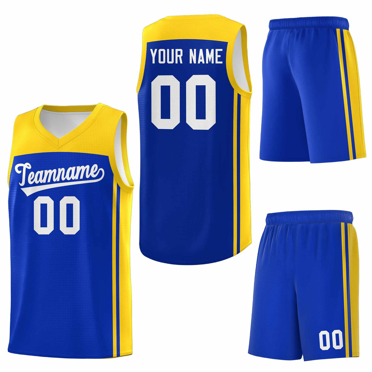 Custom Royal Gold Classic Sets Sports Uniform Basketball Jersey