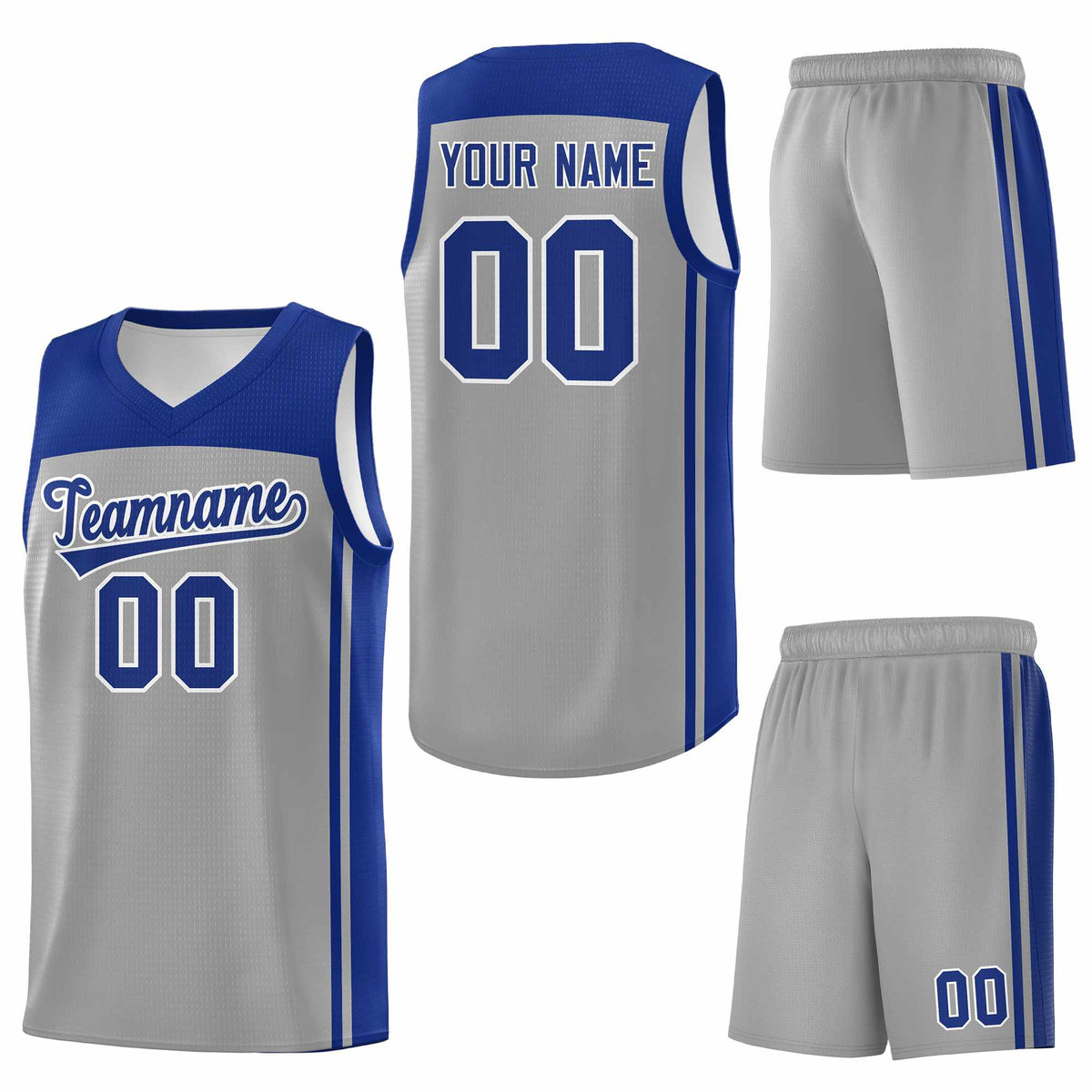Custom Gray Navy Classic Sets Sports Uniform Basketball Jersey