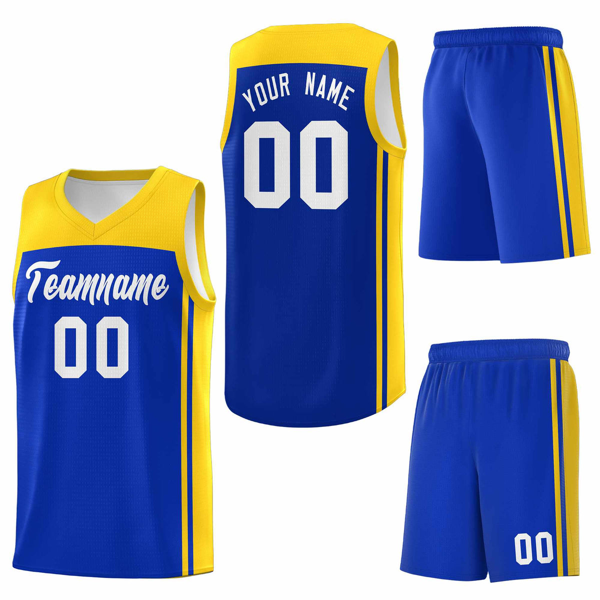 Custom Royal Gold Classic Sets Sports Uniform Basketball Jersey