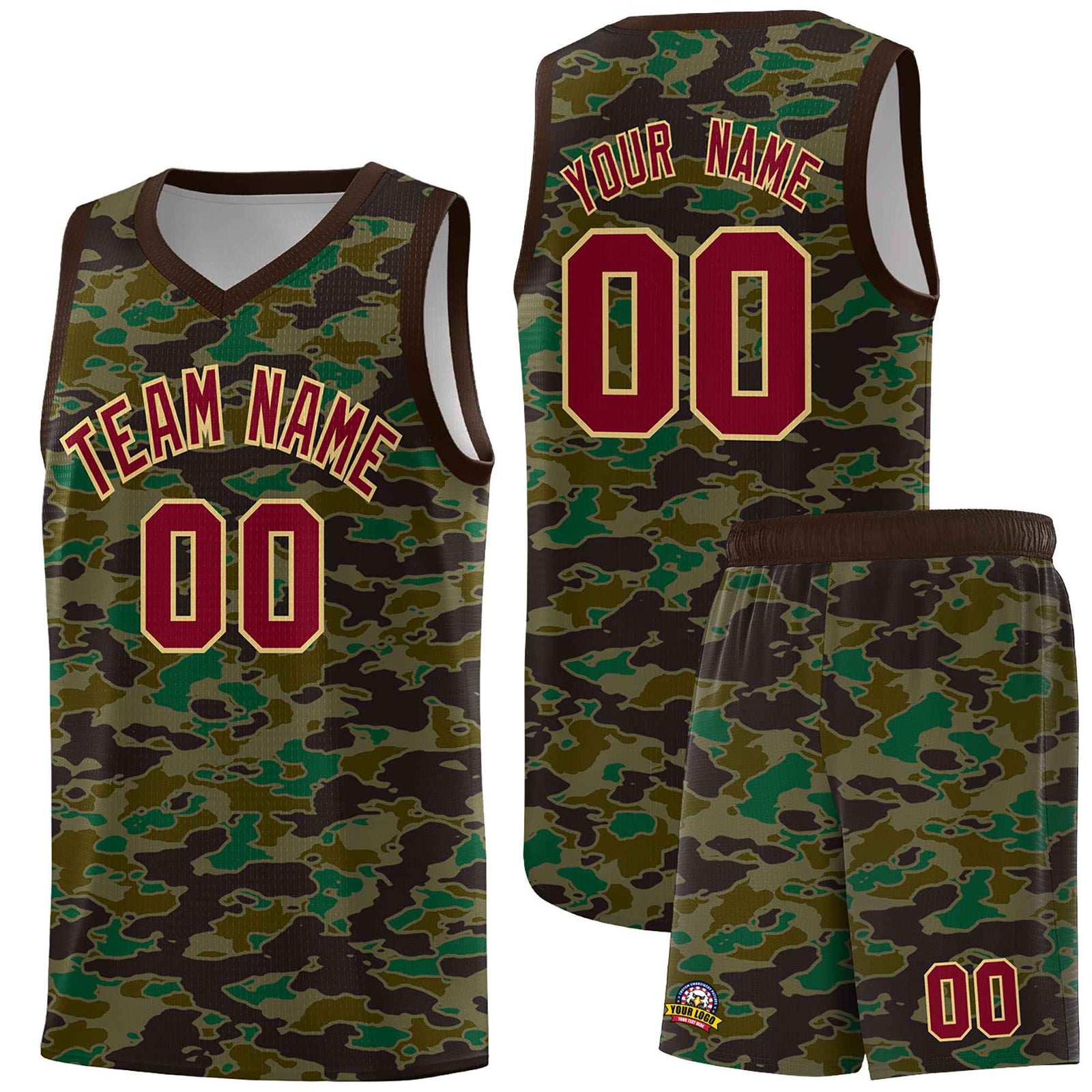 Custom Personalized Camo Sets Sports Uniform Basketball Jersey