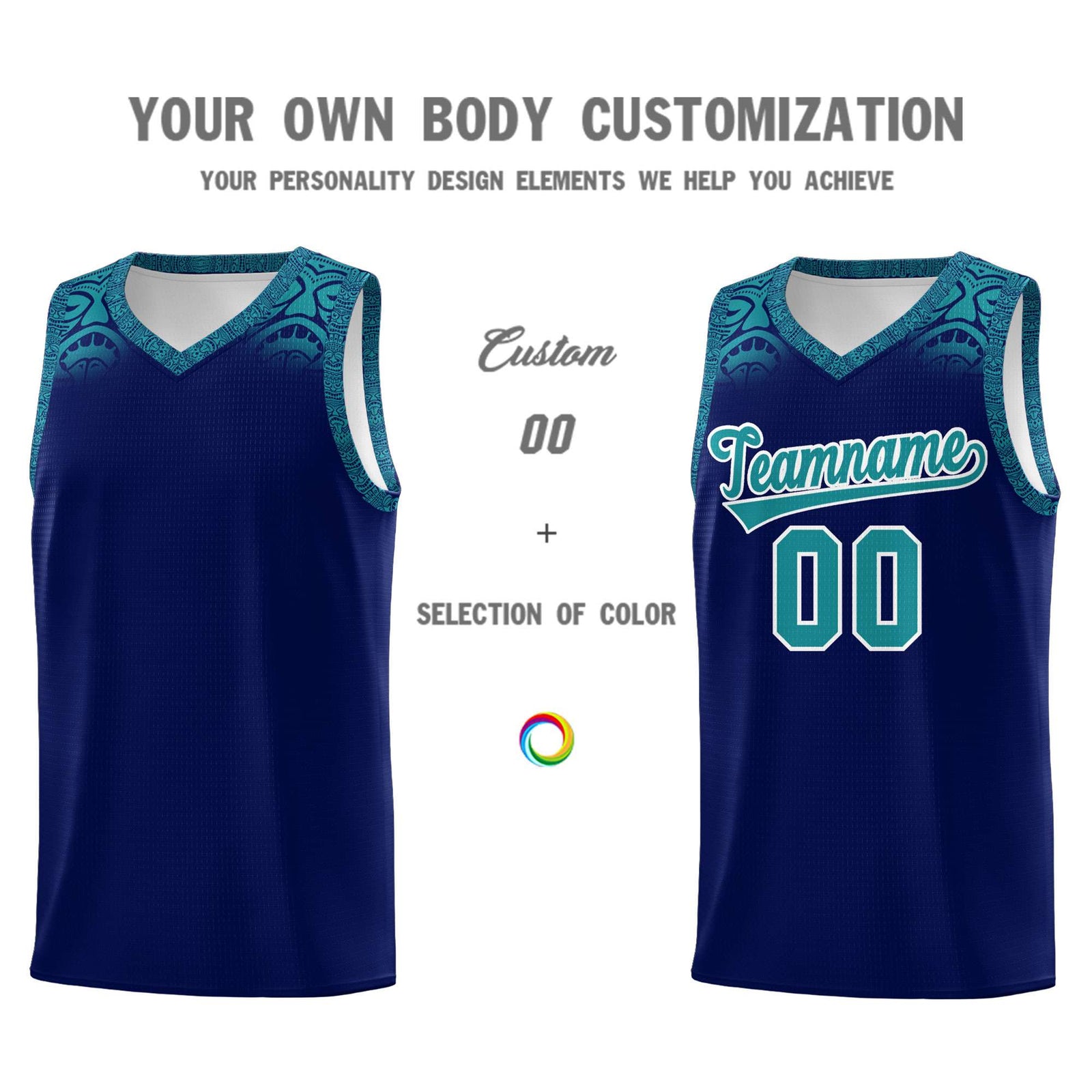 Custom Royal Aqua Personalized Indians Print Sets Sports Uniform Basketball Jersey