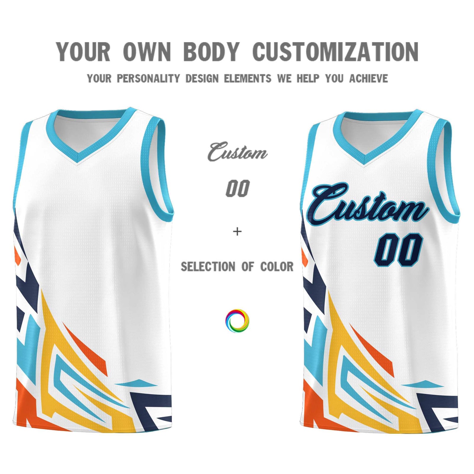 Custom White Gradient Graffiti Pattern Sports Uniform Basketball Jersey