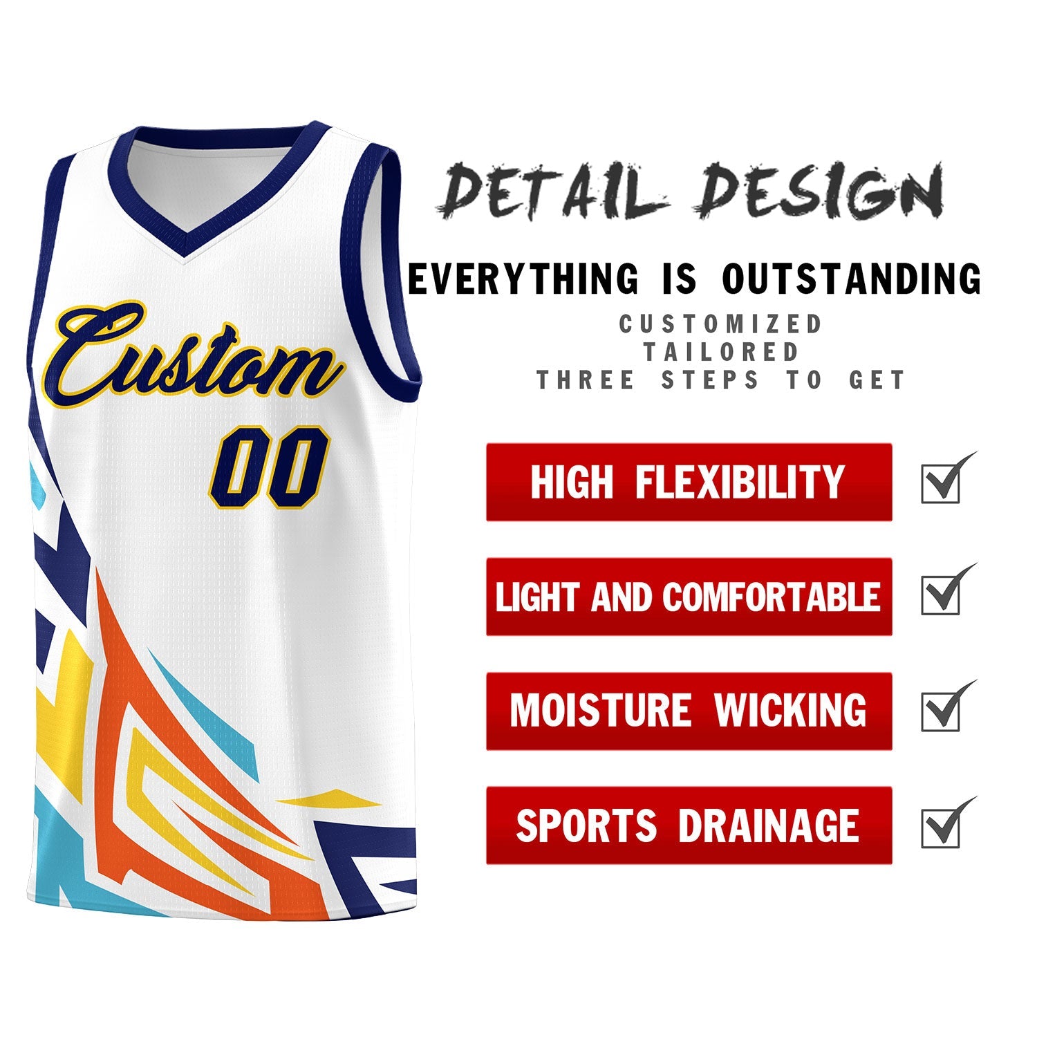 Custom White Gradient Graffiti Pattern Sports Uniform Basketball Jersey