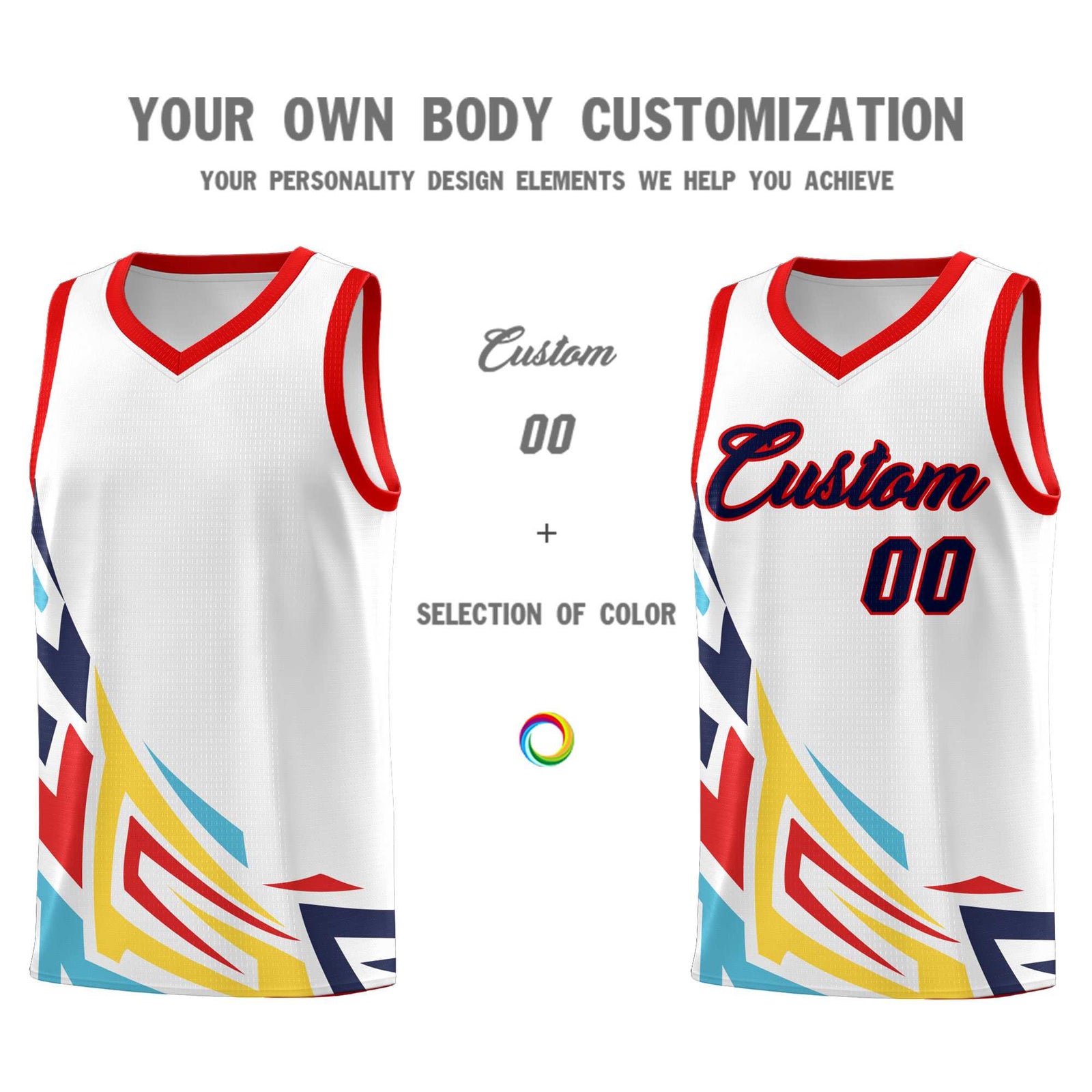 Custom White Gradient Graffiti Pattern Sports Uniform Basketball Jersey