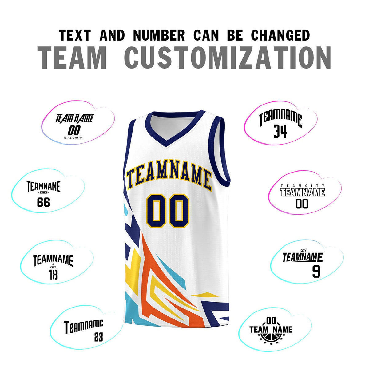 Custom White Gradient Graffiti Pattern Sports Uniform Basketball Jersey