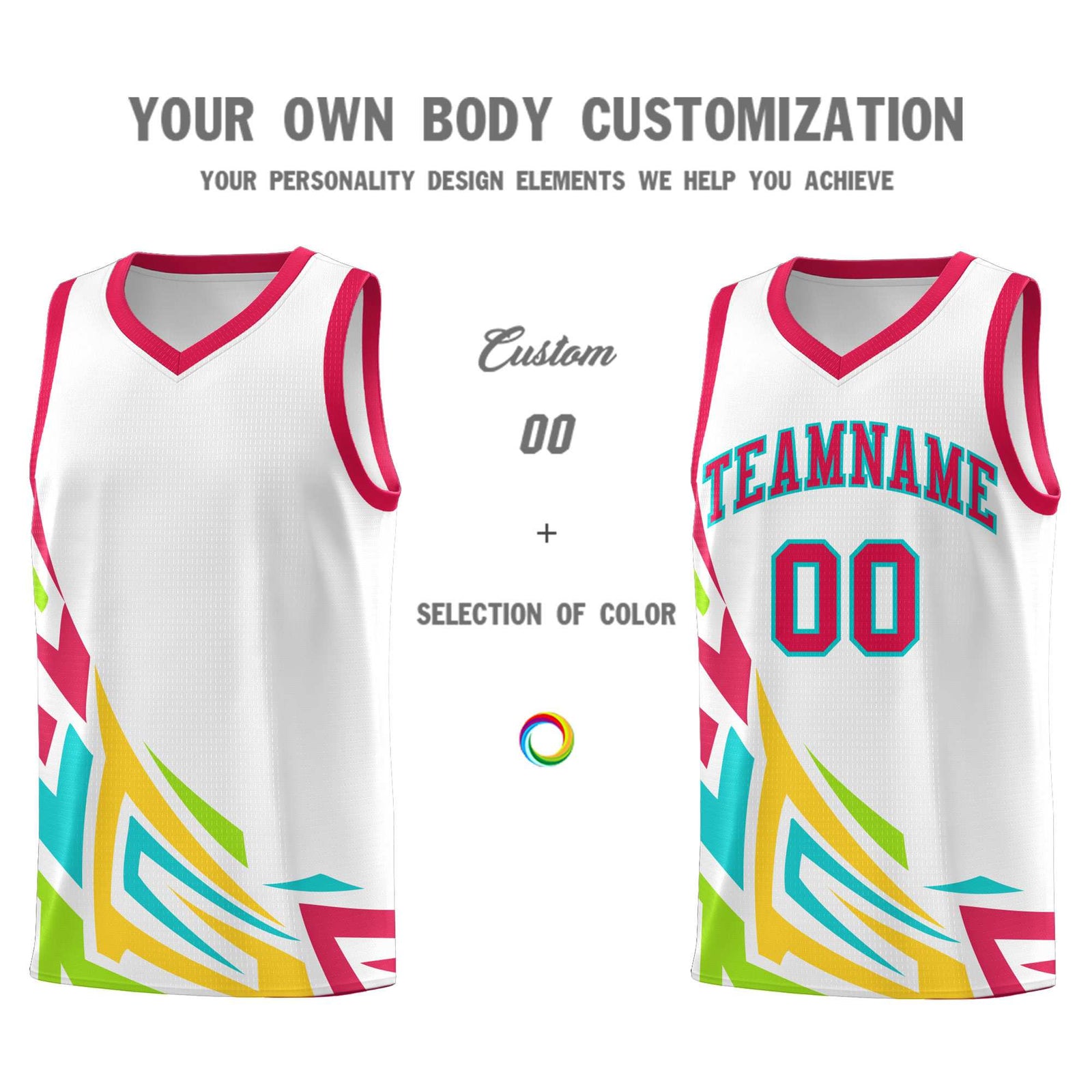 Custom White Gradient Graffiti Pattern Sports Uniform Basketball Jersey