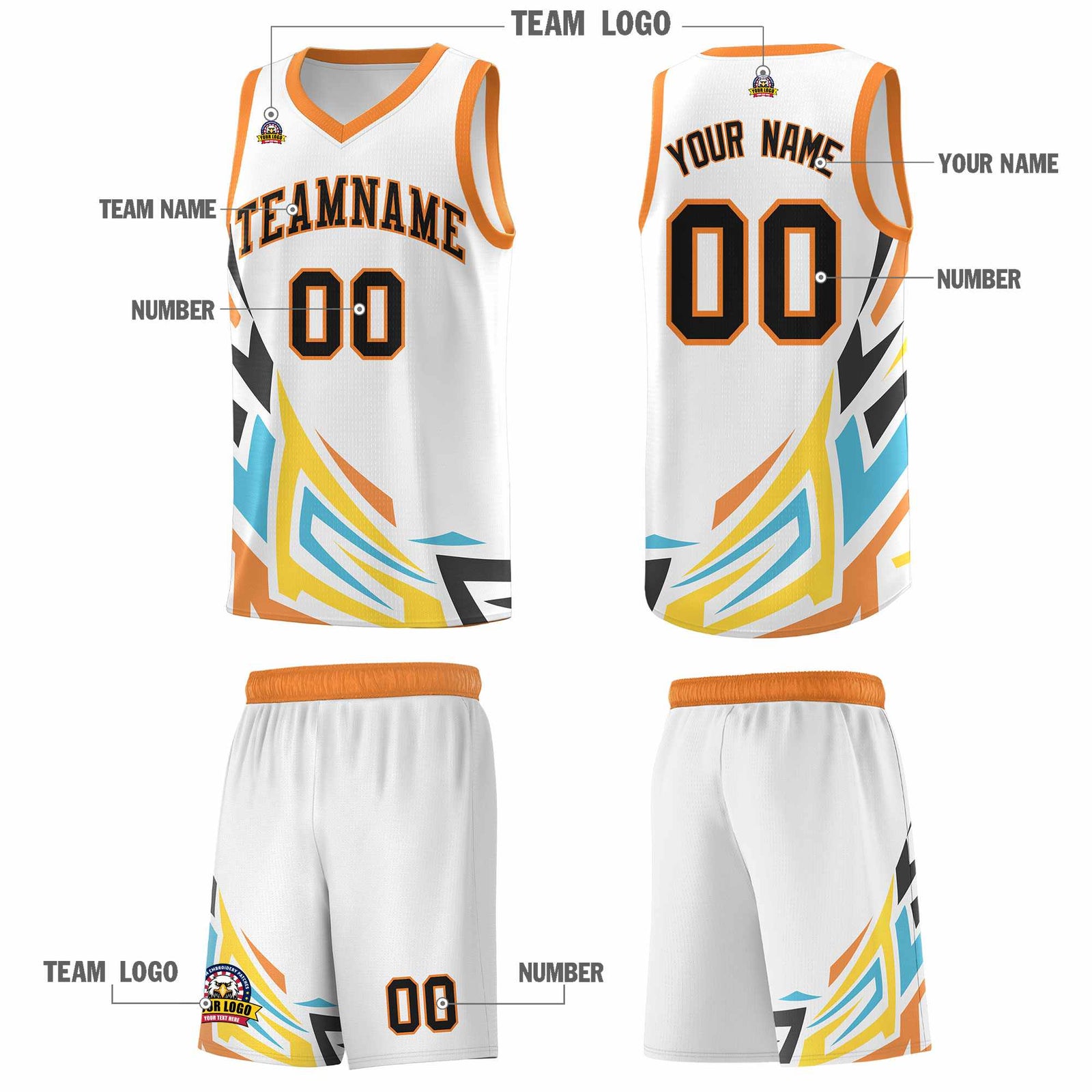 Custom White Gradient Graffiti Pattern Sports Uniform Basketball Jersey