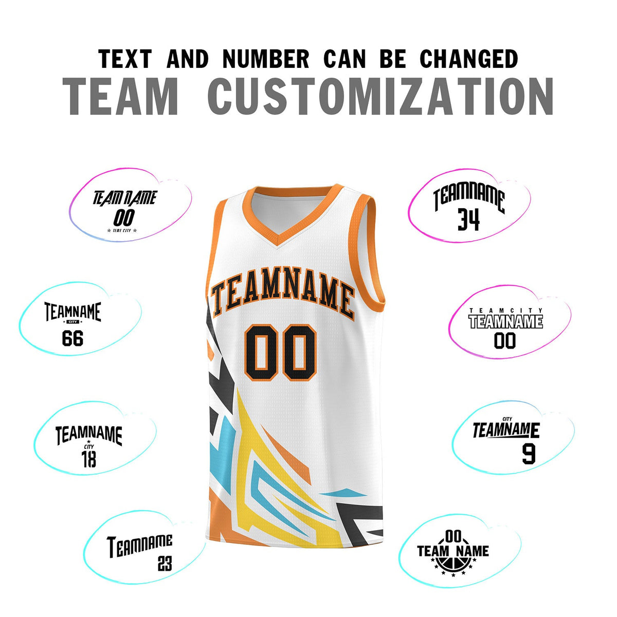 Custom White Gradient Graffiti Pattern Sports Uniform Basketball Jersey