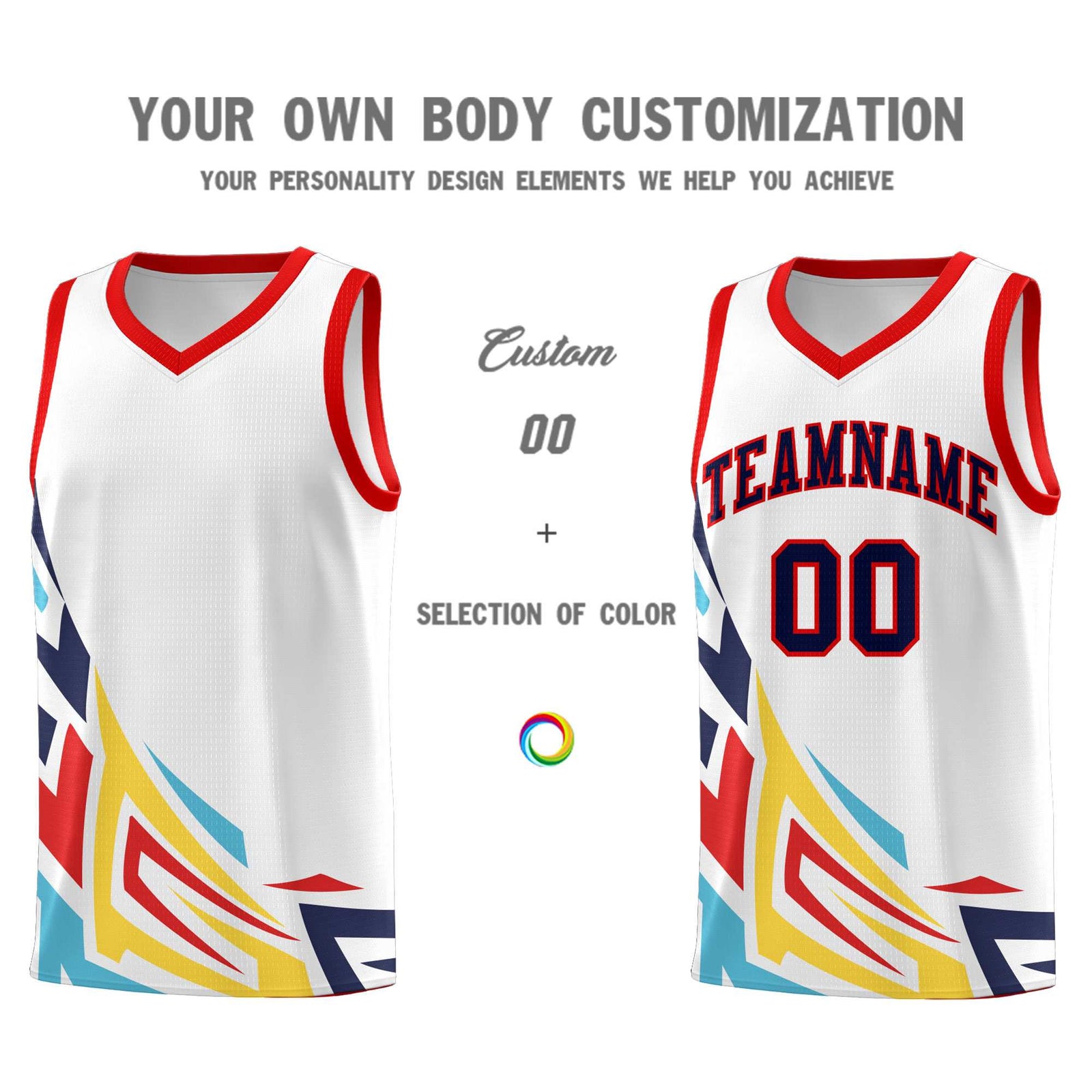 Custom White Gradient Graffiti Pattern Sports Uniform Basketball Jersey