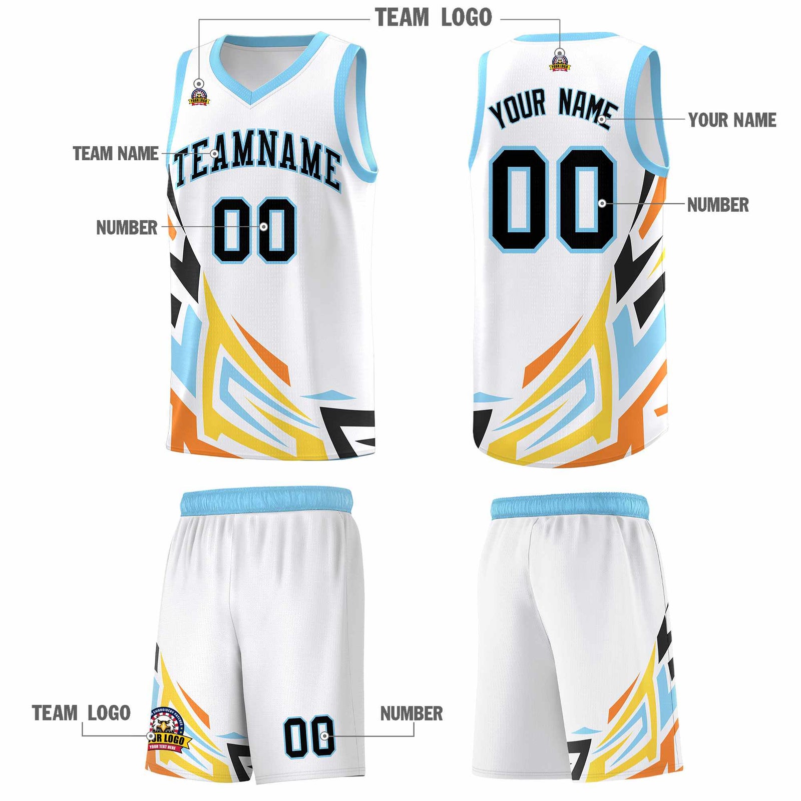 Custom White Gradient Graffiti Pattern Sports Uniform Basketball Jersey