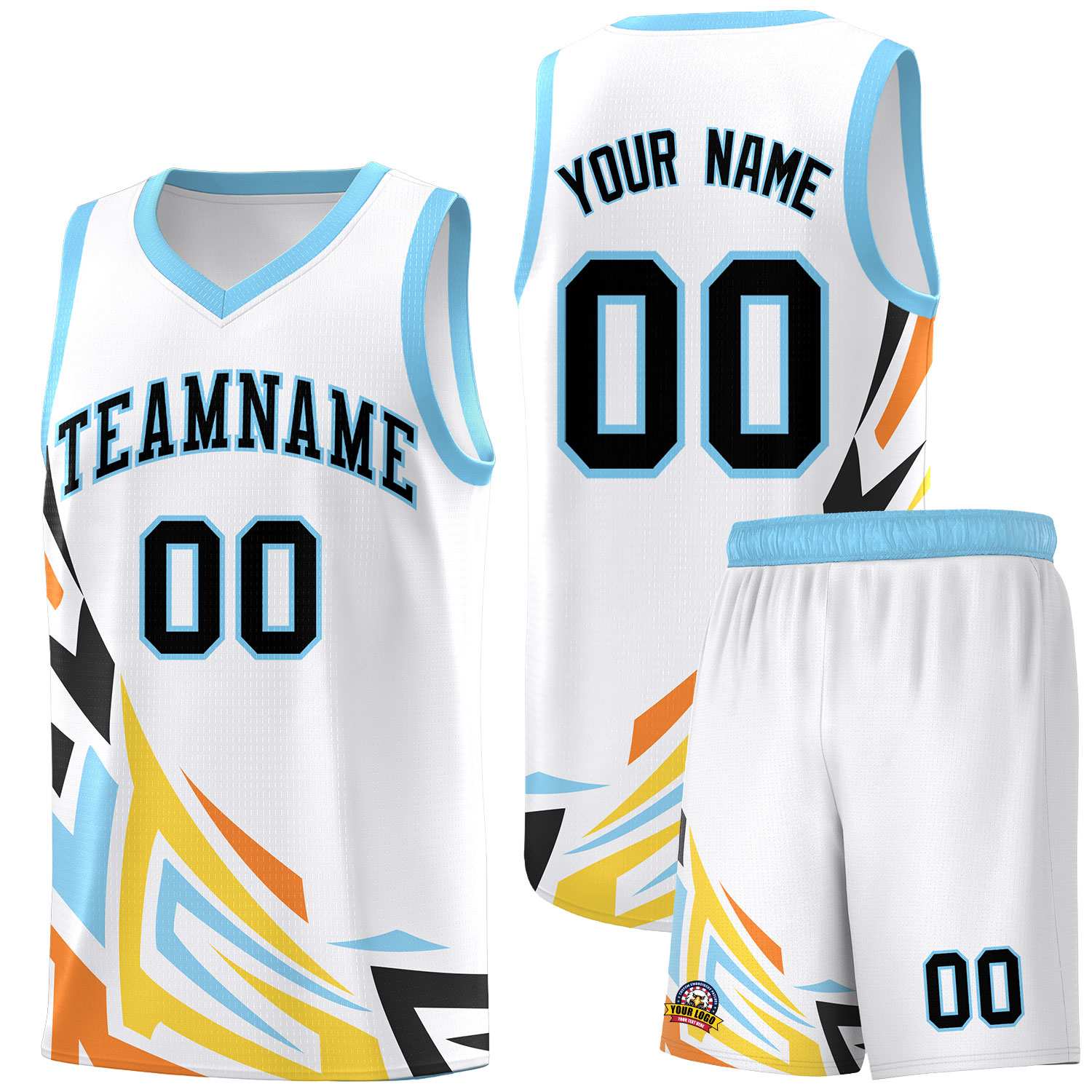 Custom White Gradient Graffiti Pattern Sports Uniform Basketball Jersey