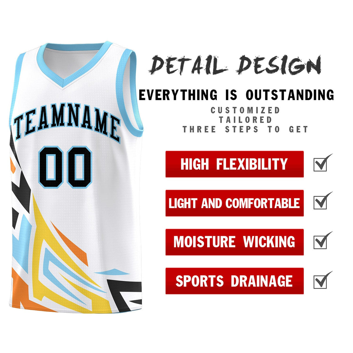 Custom White Gradient Graffiti Pattern Sports Uniform Basketball Jersey