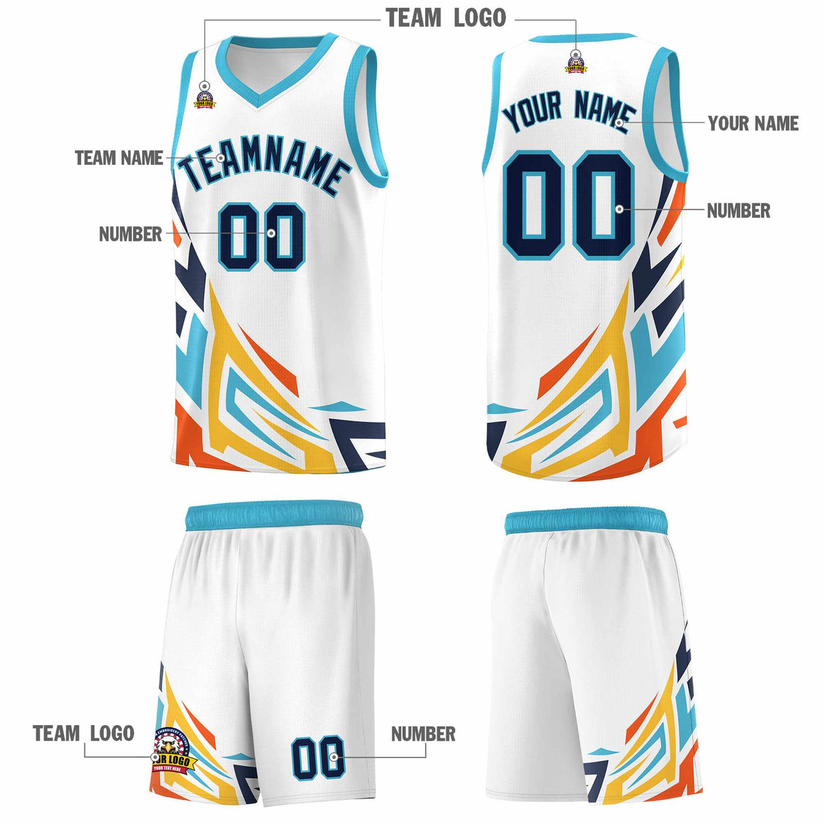 Custom White Gradient Graffiti Pattern Sports Uniform Basketball Jersey