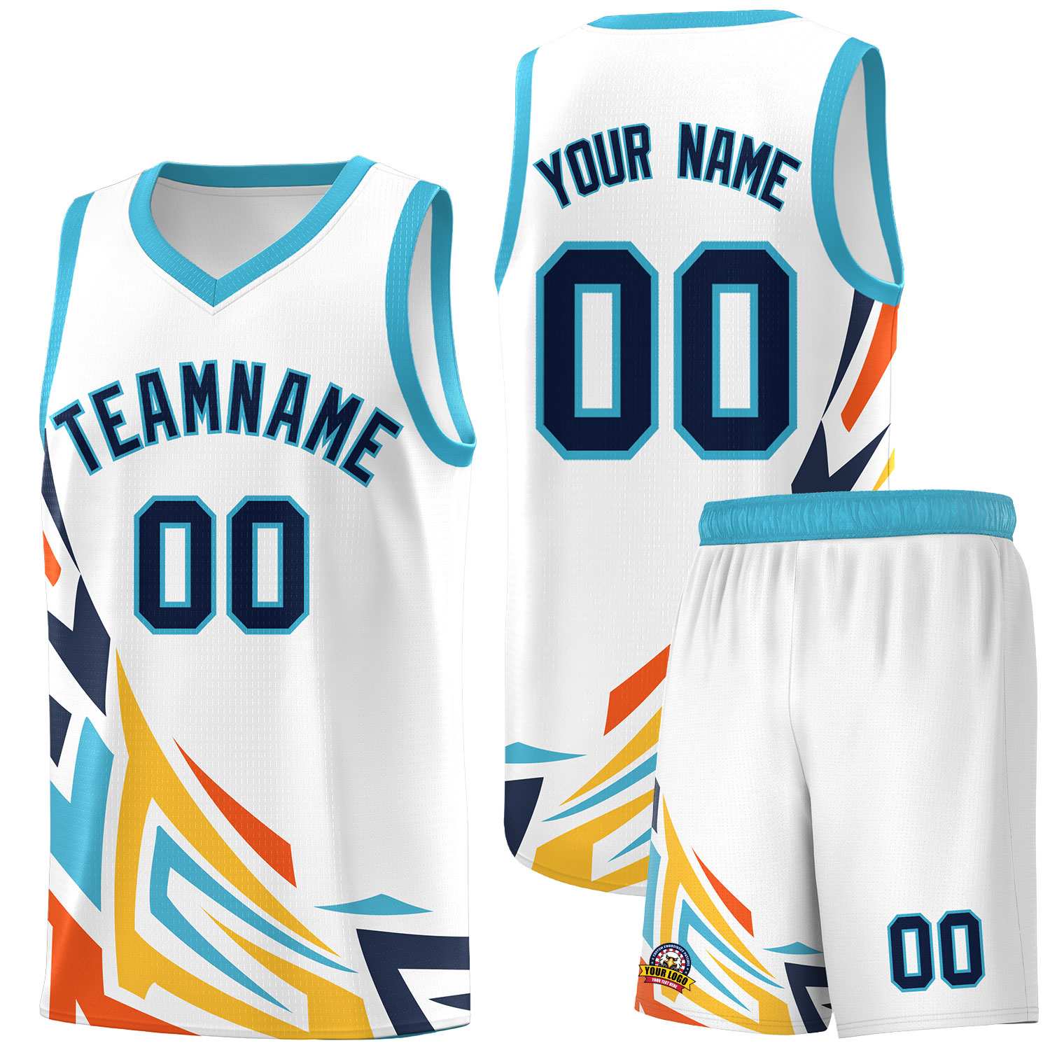 Custom White Gradient Graffiti Pattern Sports Uniform Basketball Jersey