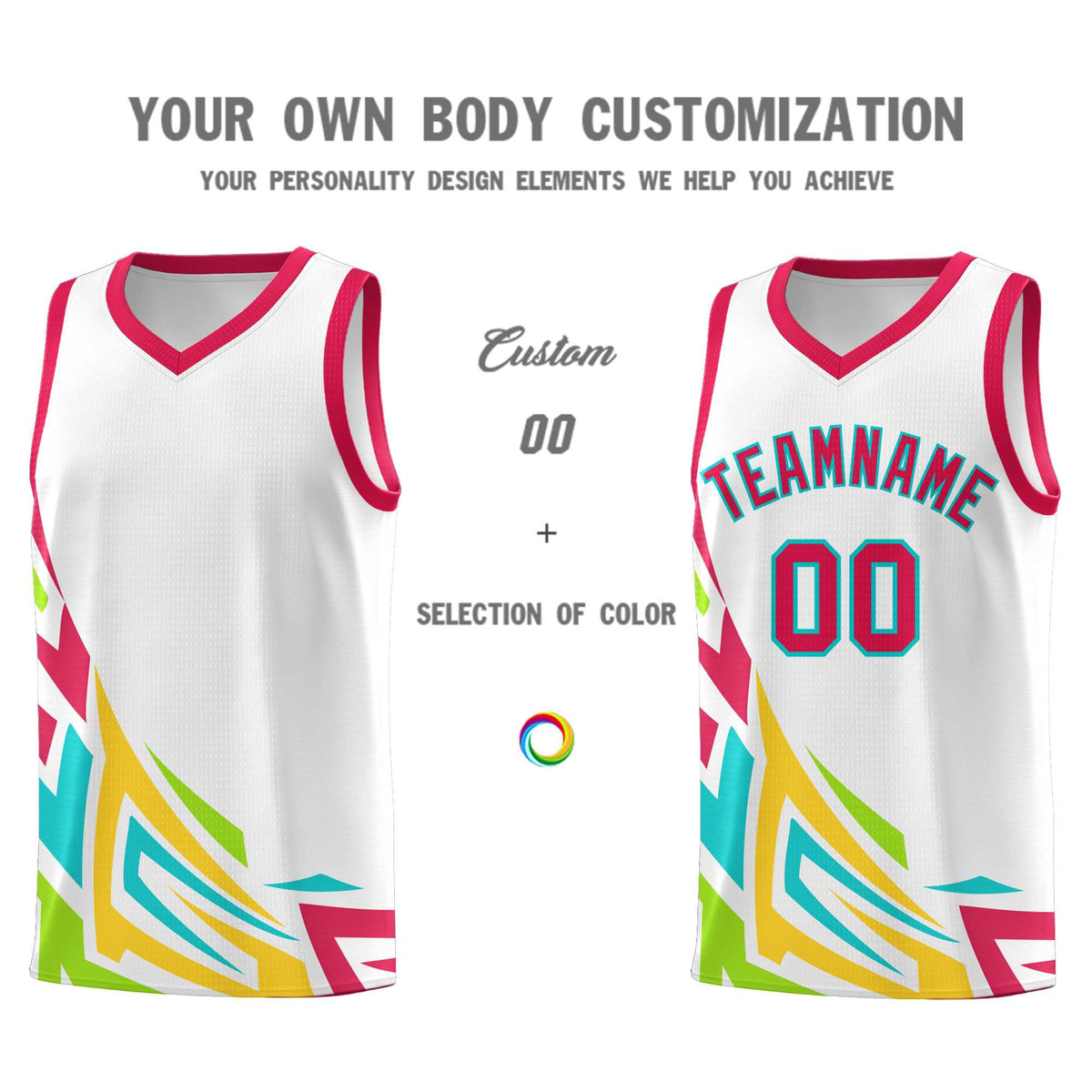 Custom White Gradient Graffiti Pattern Sports Uniform Basketball Jersey