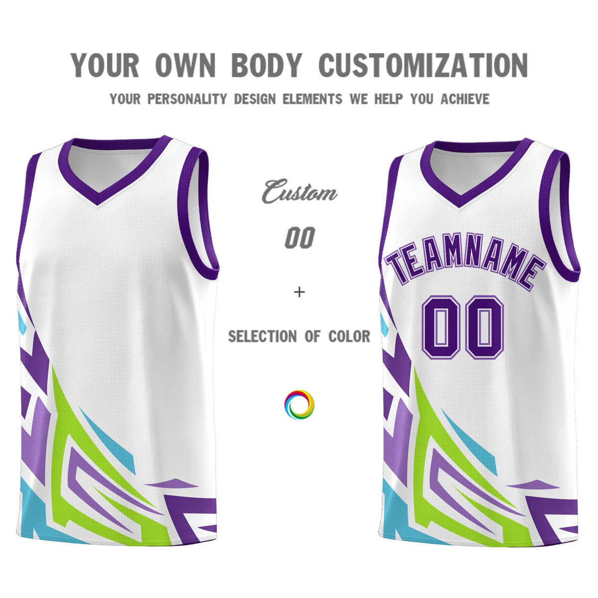 Custom White Gradient Graffiti Pattern Sports Uniform Basketball Jersey