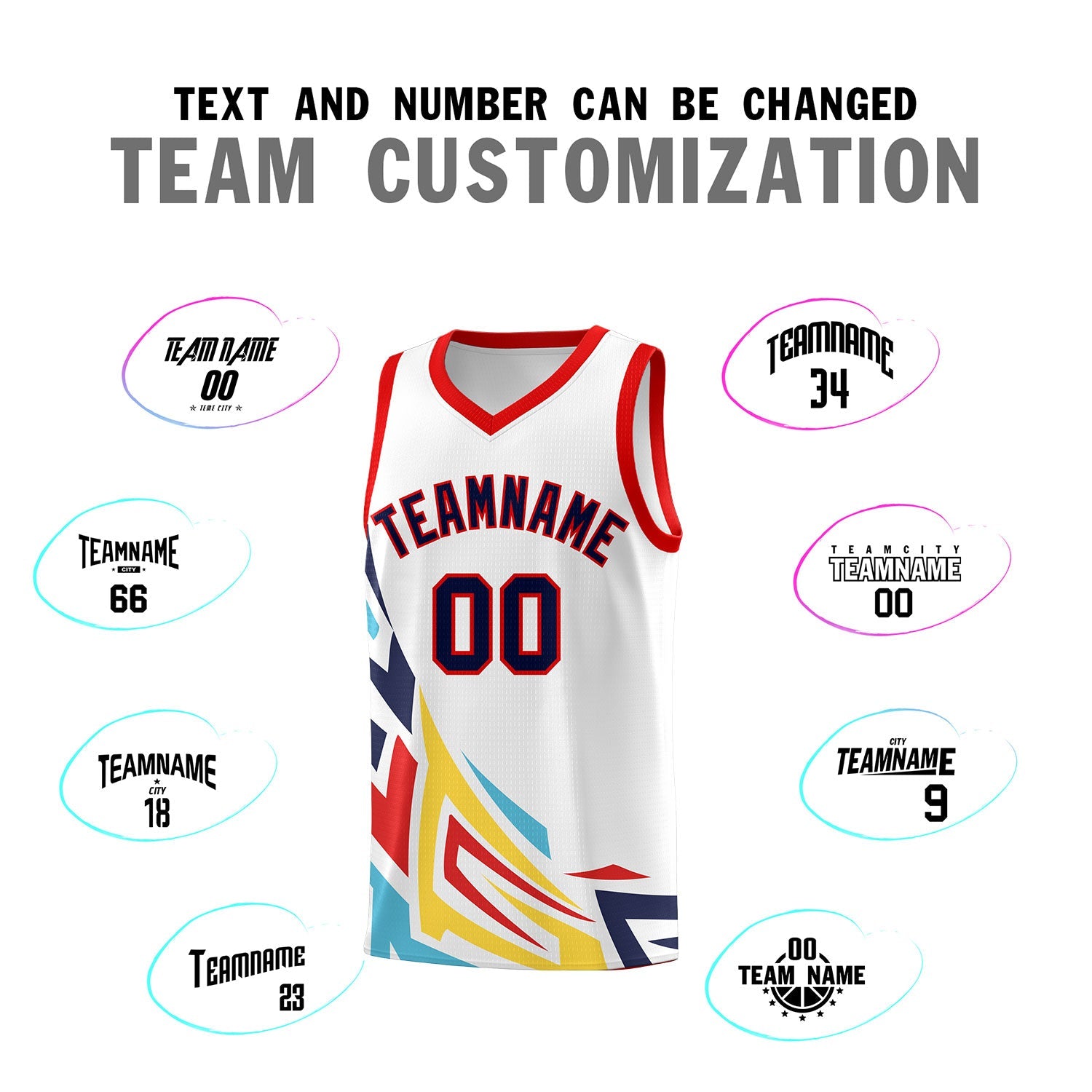 Custom White Gradient Graffiti Pattern Sports Uniform Basketball Jersey