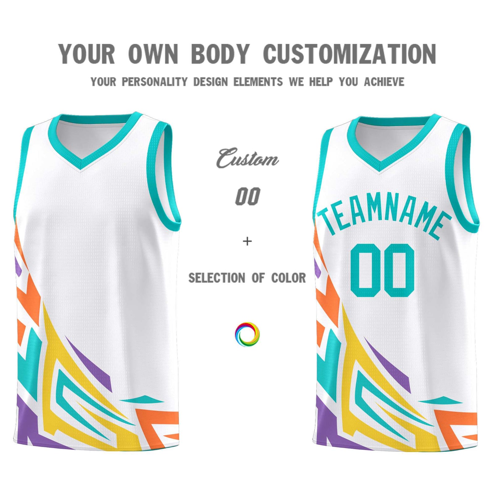 Custom White Gradient Graffiti Pattern Sports Uniform Basketball Jersey