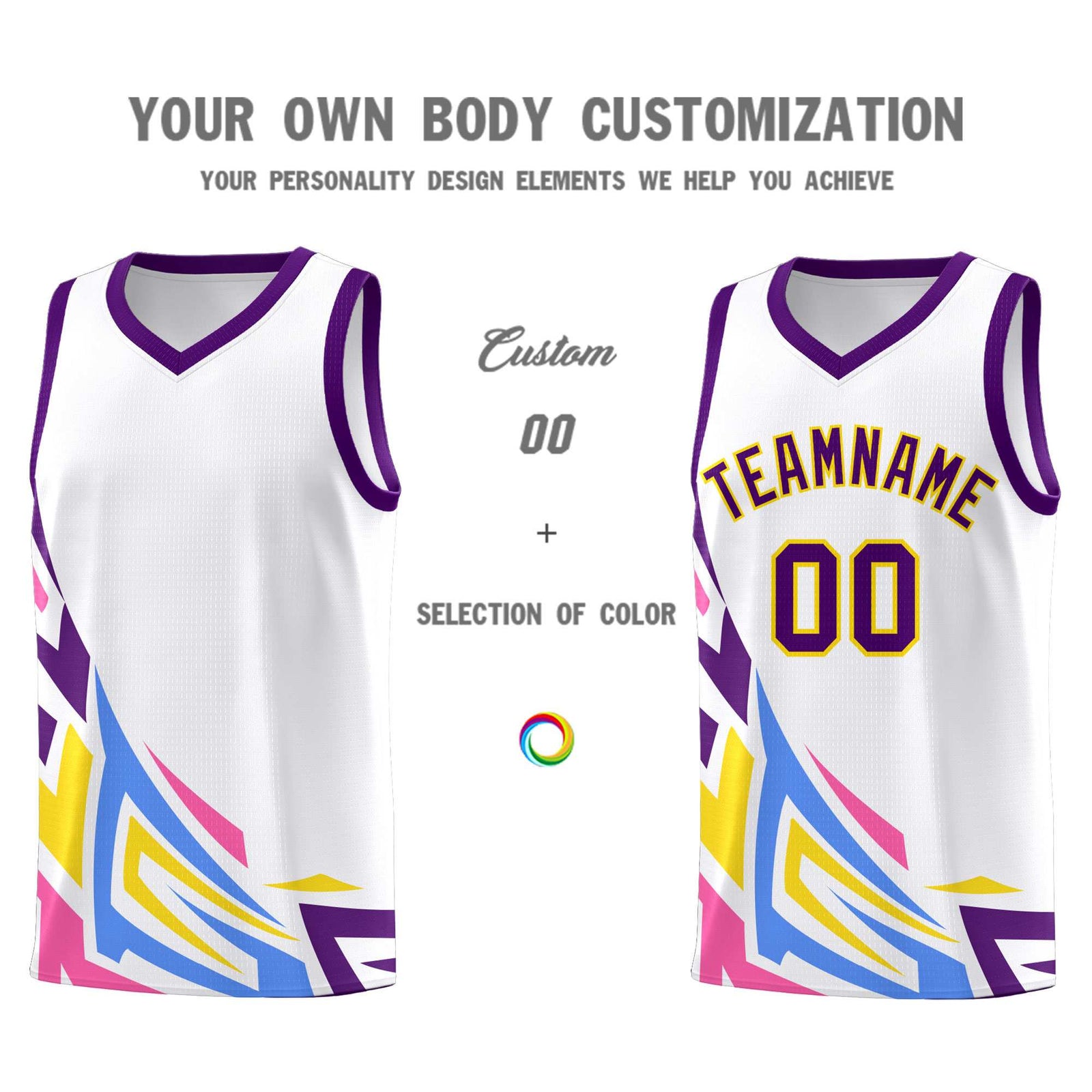 Custom White Gradient Graffiti Pattern Sports Uniform Basketball Jersey