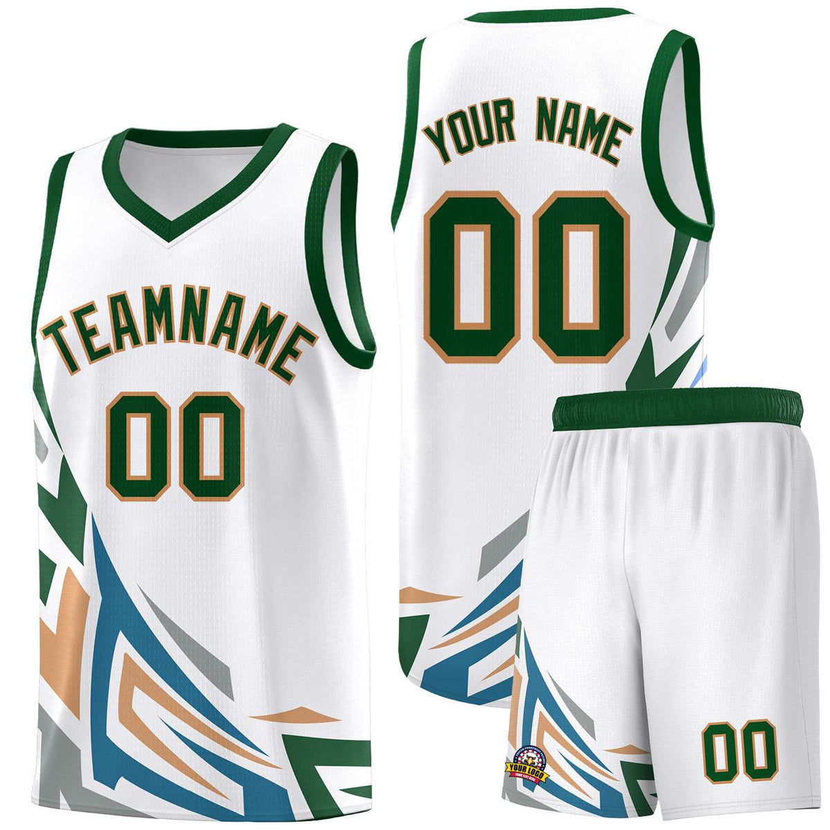 Custom White Gradient Graffiti Pattern Sports Uniform Basketball Jersey