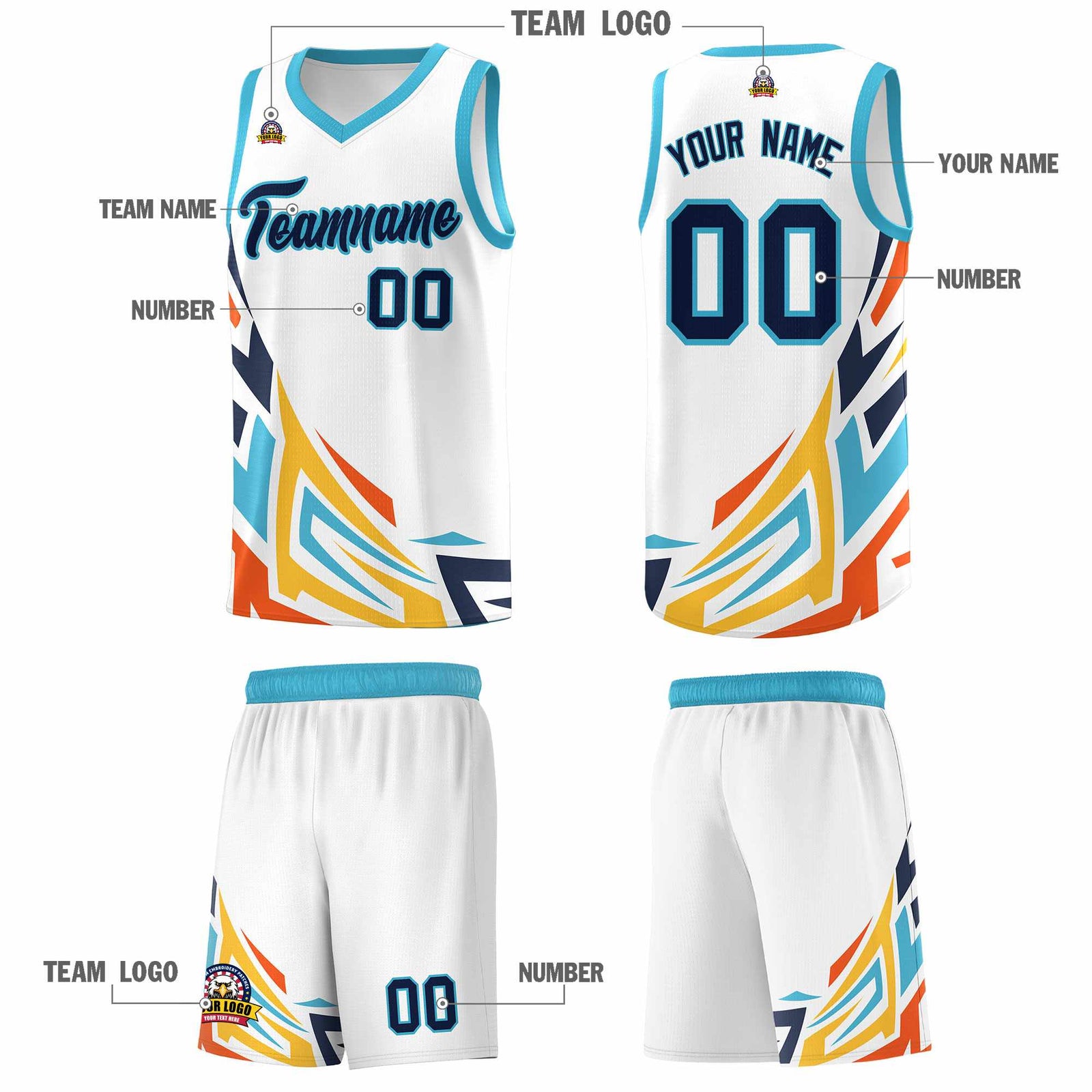 Custom White Gradient Graffiti Pattern Sports Uniform Basketball Jersey