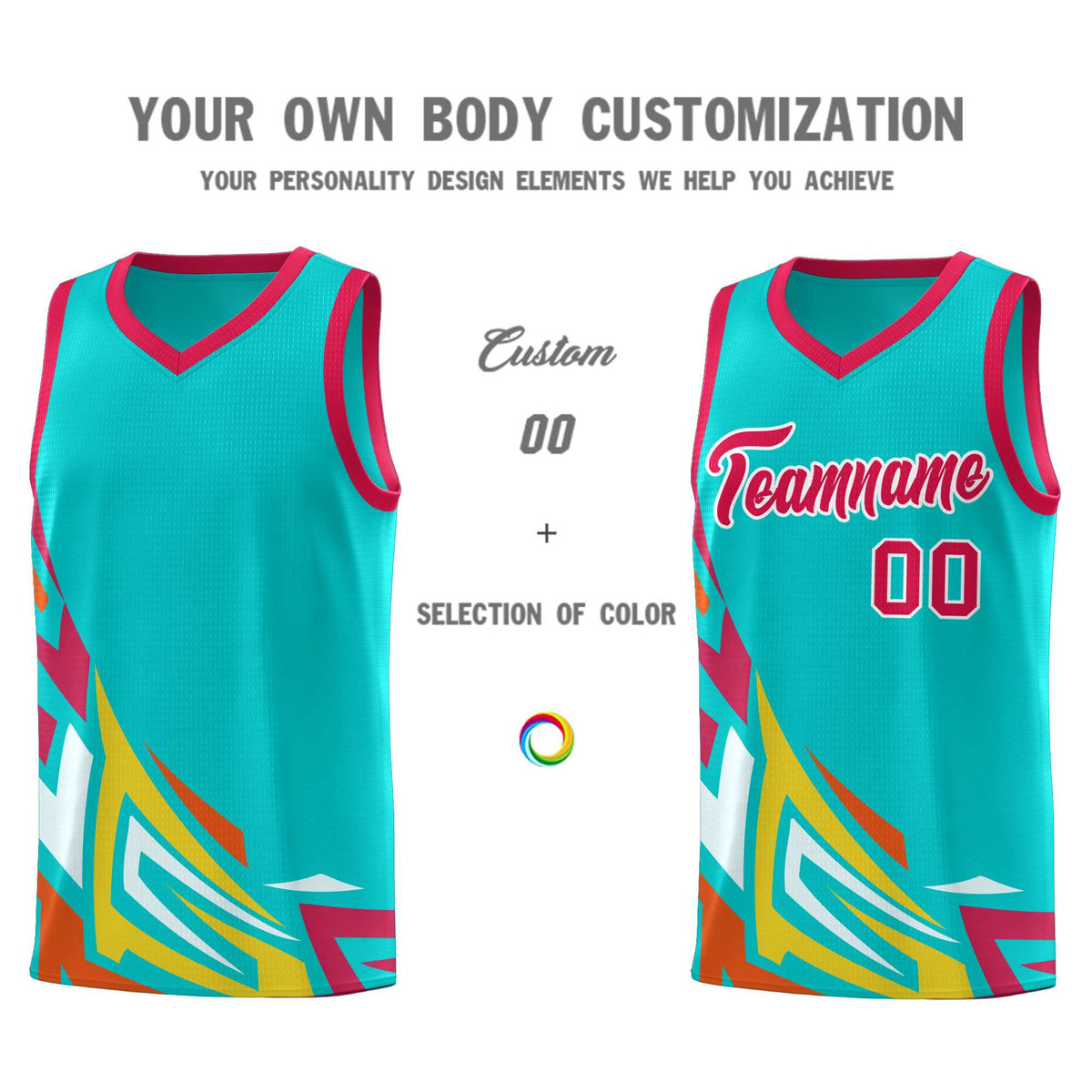 Custom Aqua Gradient Graffiti Pattern Sports Uniform Basketball Jersey