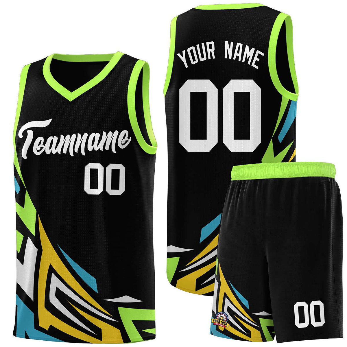 Custom Black Gradient Graffiti Pattern Sports Uniform Basketball Jersey