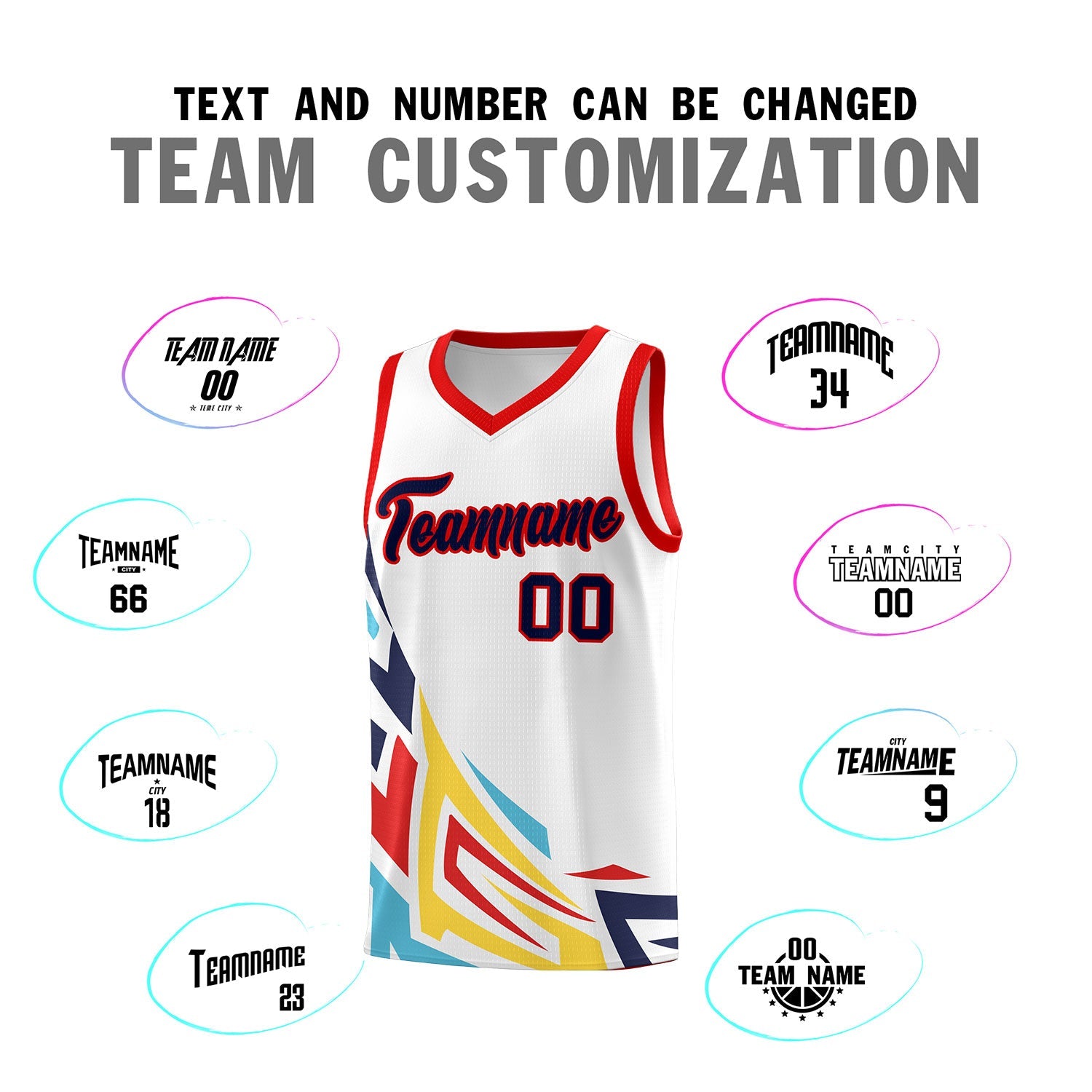 Custom White Gradient Graffiti Pattern Sports Uniform Basketball Jersey