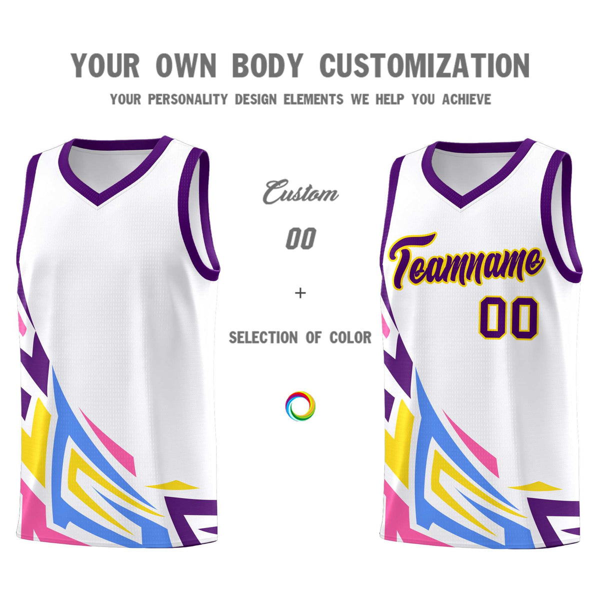 Custom White Gradient Graffiti Pattern Sports Uniform Basketball Jersey