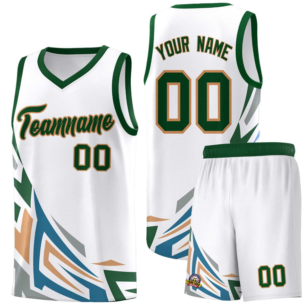 Custom White Gradient Graffiti Pattern Sports Uniform Basketball Jersey