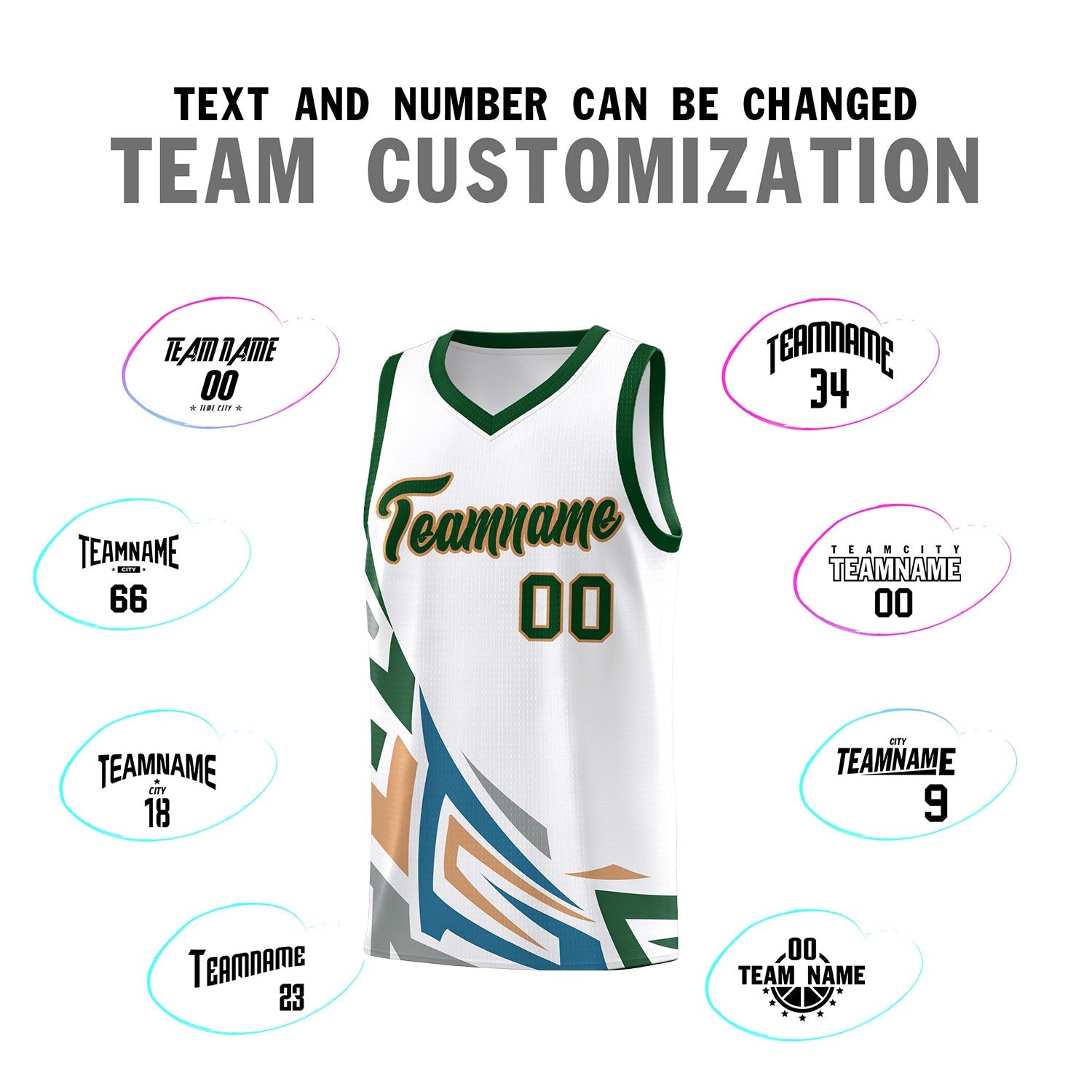Custom White Gradient Graffiti Pattern Sports Uniform Basketball Jersey