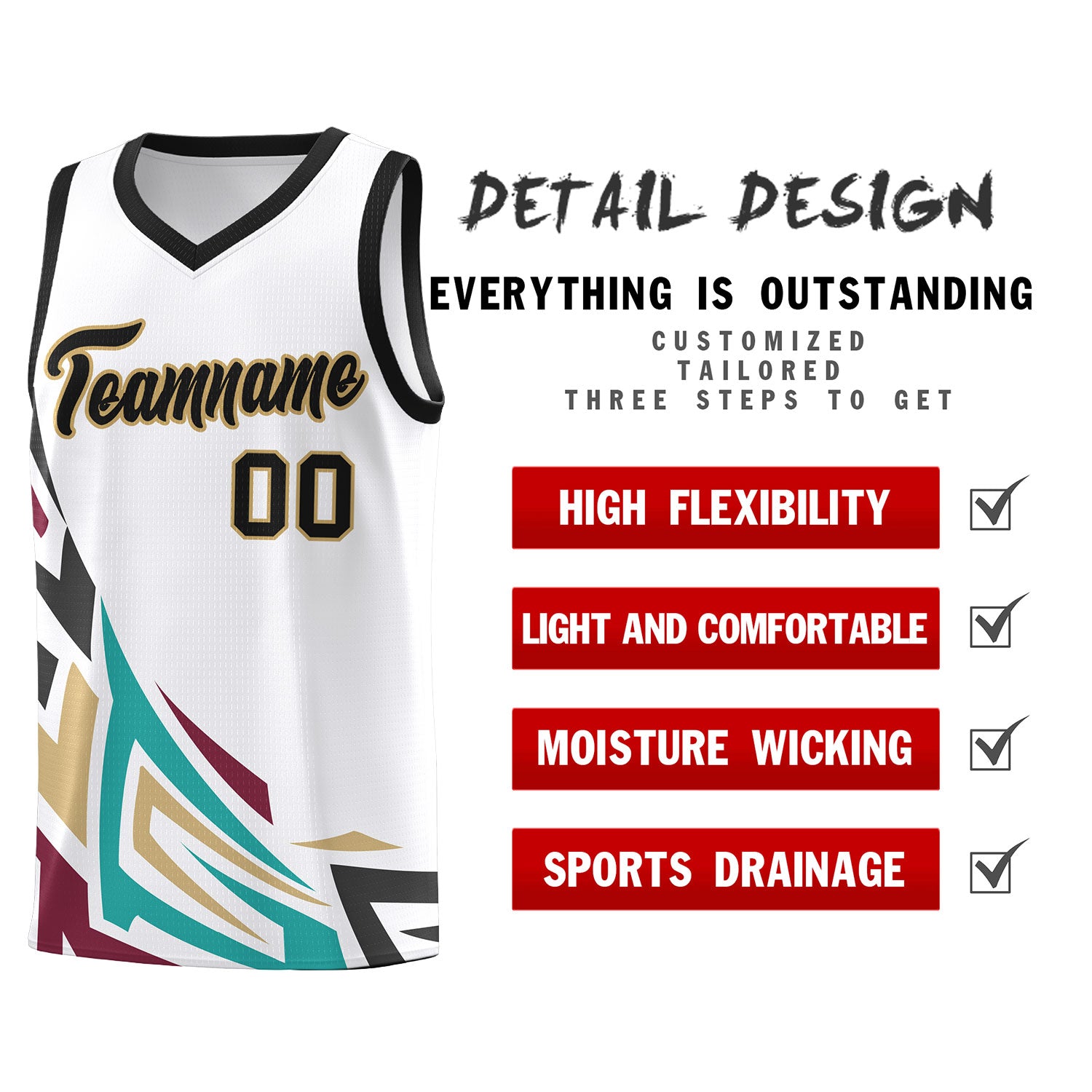 Custom White Gradient Graffiti Pattern Sports Uniform Basketball Jersey