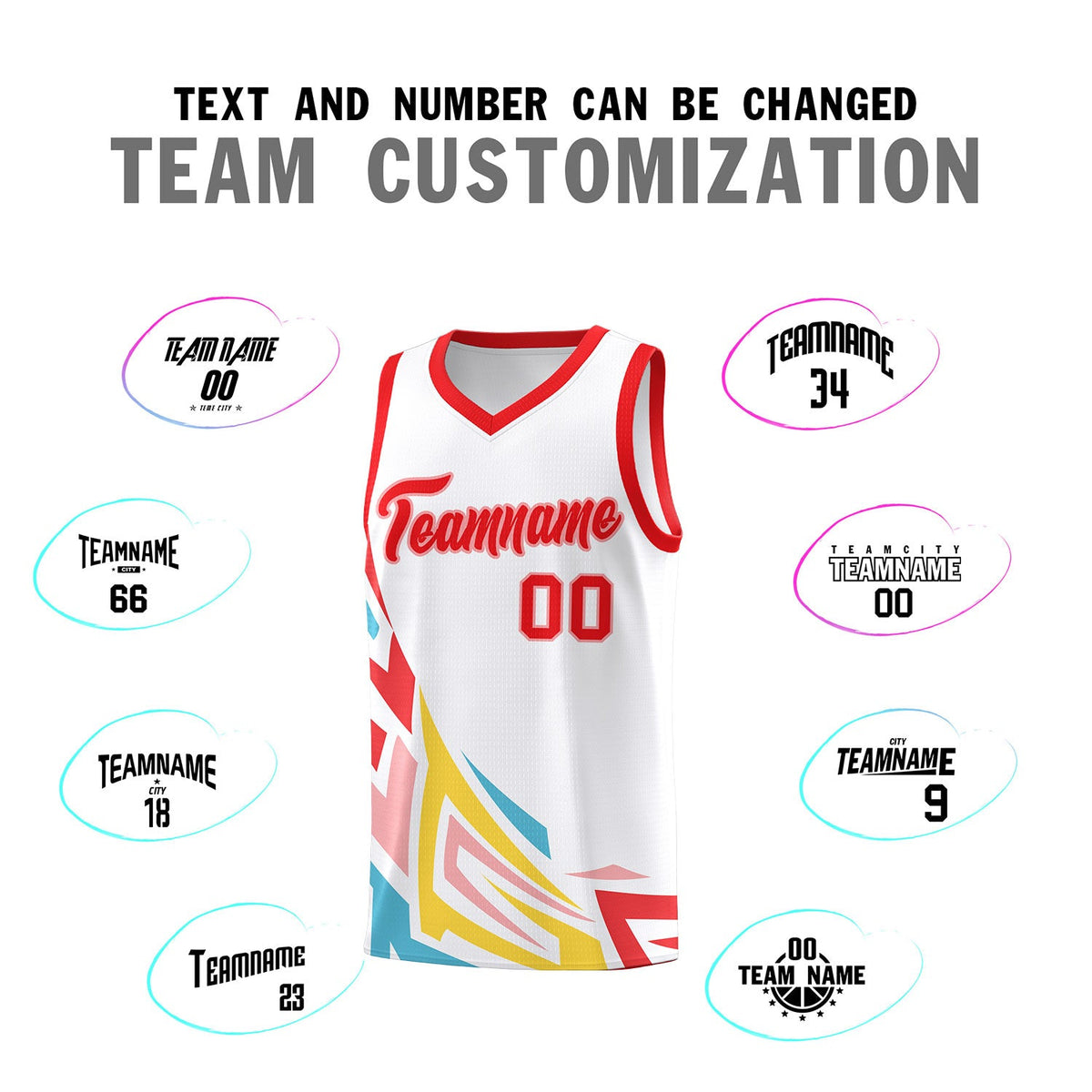 Custom White Gradient Graffiti Pattern Sports Uniform Basketball Jersey