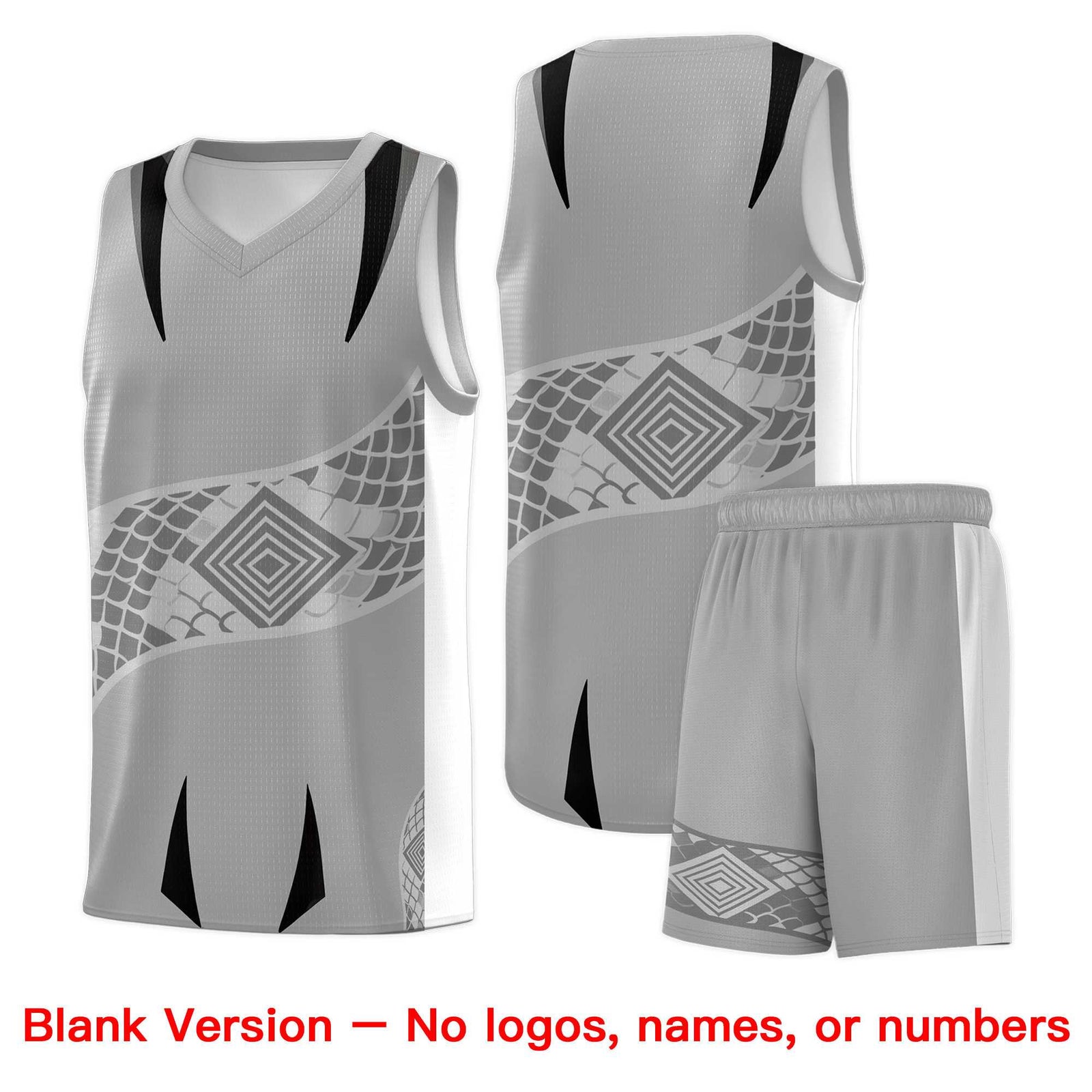 Custom White Black Snake Scale Venomous Fang for Leagues Graffiti Pattern Basketball Suit Jersey