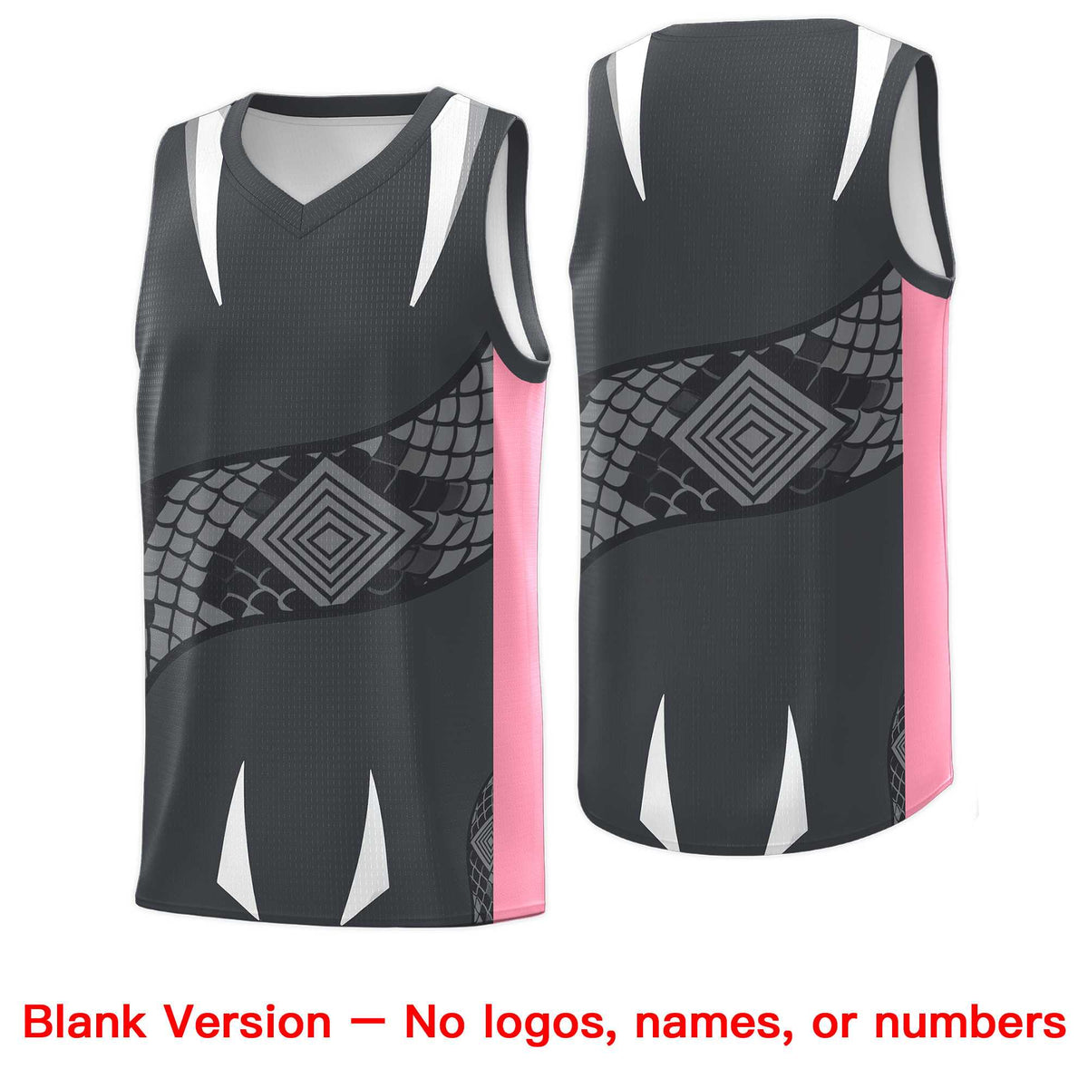 Custom White Black Snake Scale Venomous Fang for Leagues Graffiti Pattern Basketball Suit Jersey