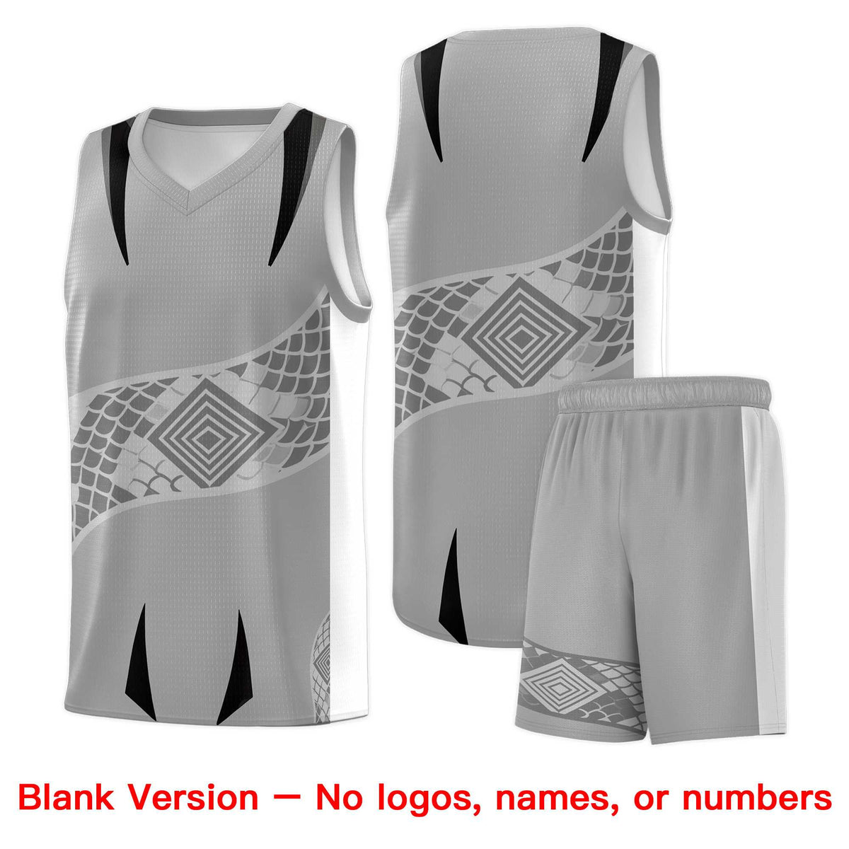 Custom White Black Snake Scale Venomous Fang for Leagues Graffiti Pattern Basketball Suit Jersey