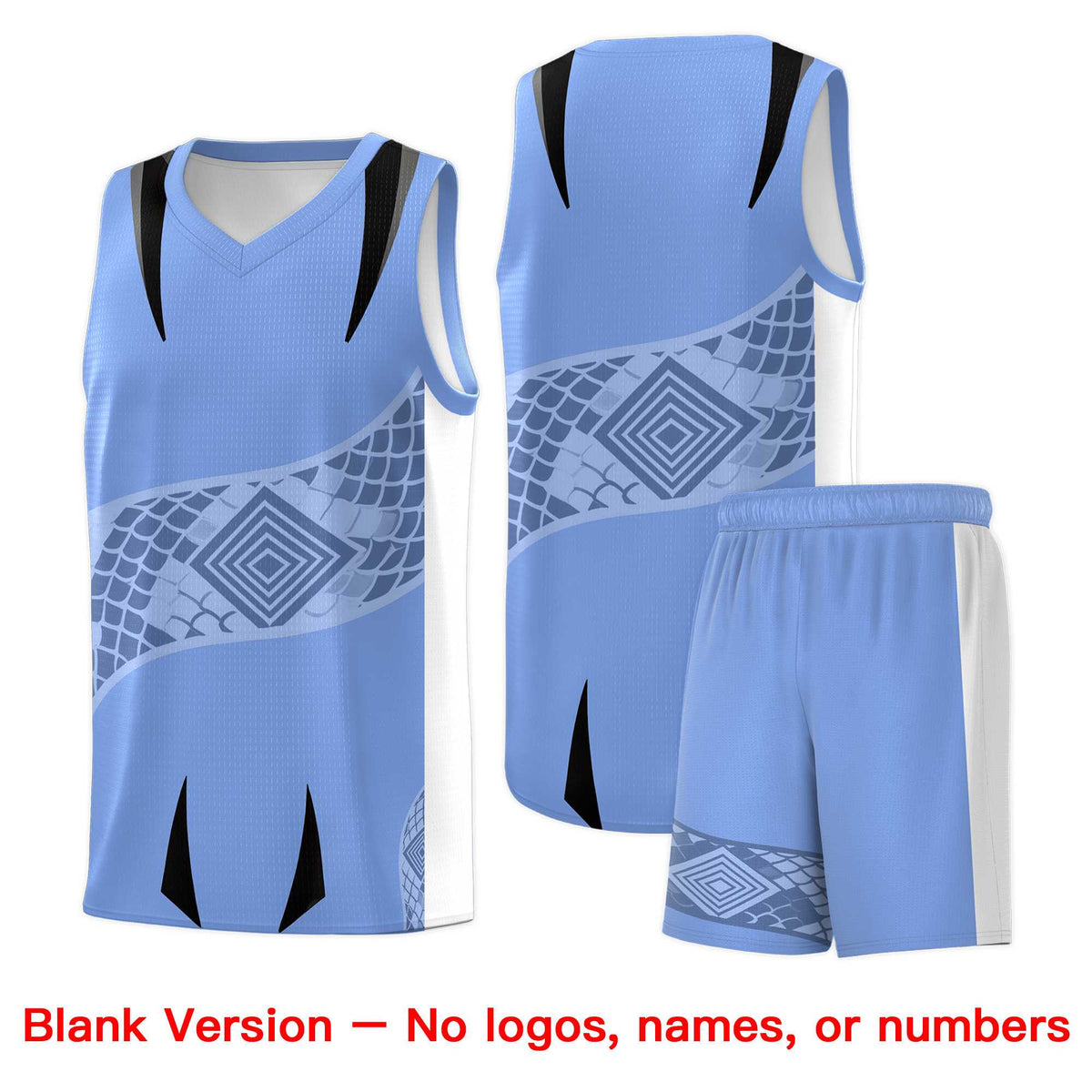 Custom White Black Snake Scale Venomous Fang for Leagues Graffiti Pattern Basketball Suit Jersey