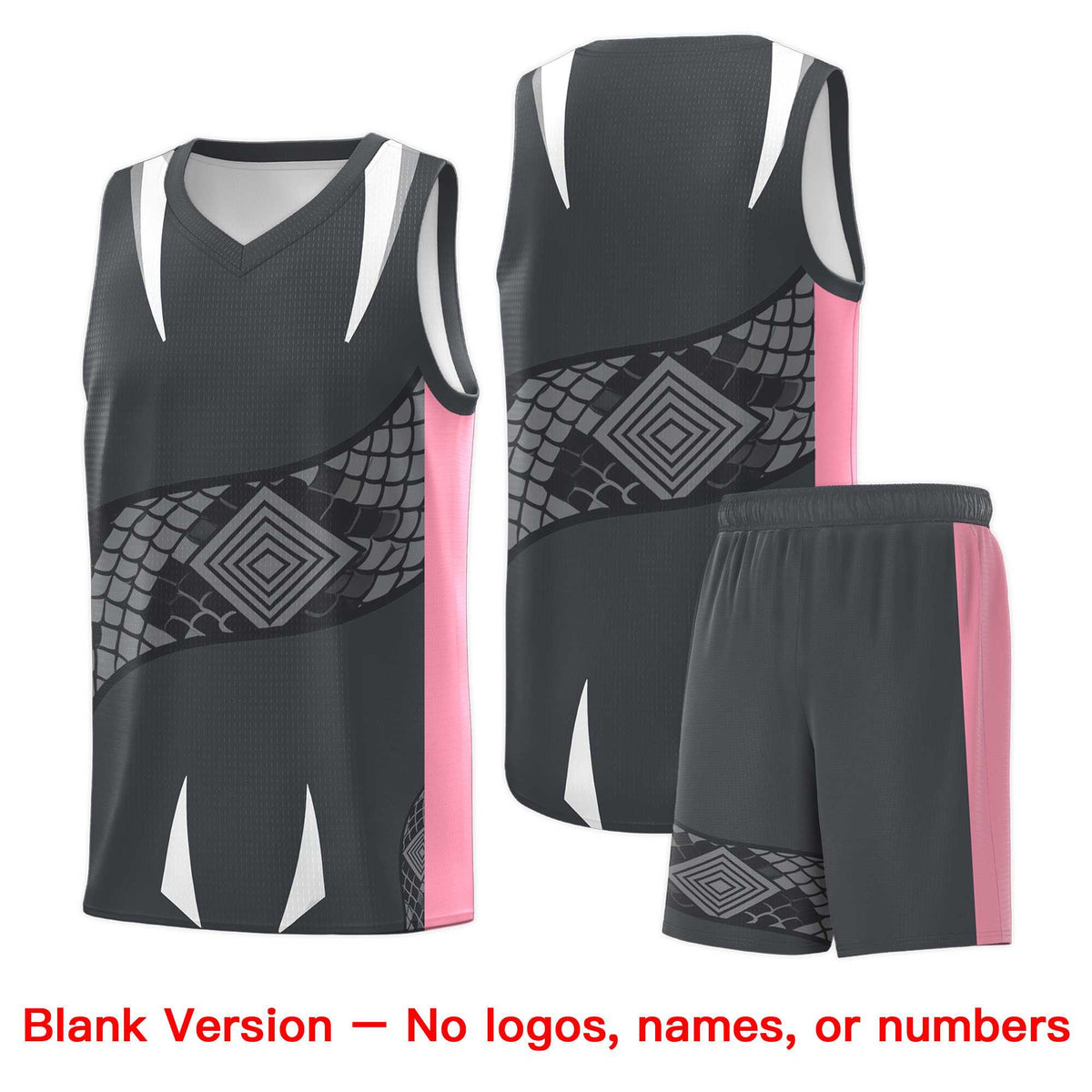 Custom White Black Snake Scale Venomous Fang for Leagues Graffiti Pattern Basketball Suit Jersey
