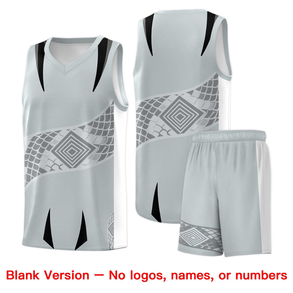 Custom White Black Snake Scale Venomous Fang for Leagues Graffiti Pattern Basketball Suit Jersey