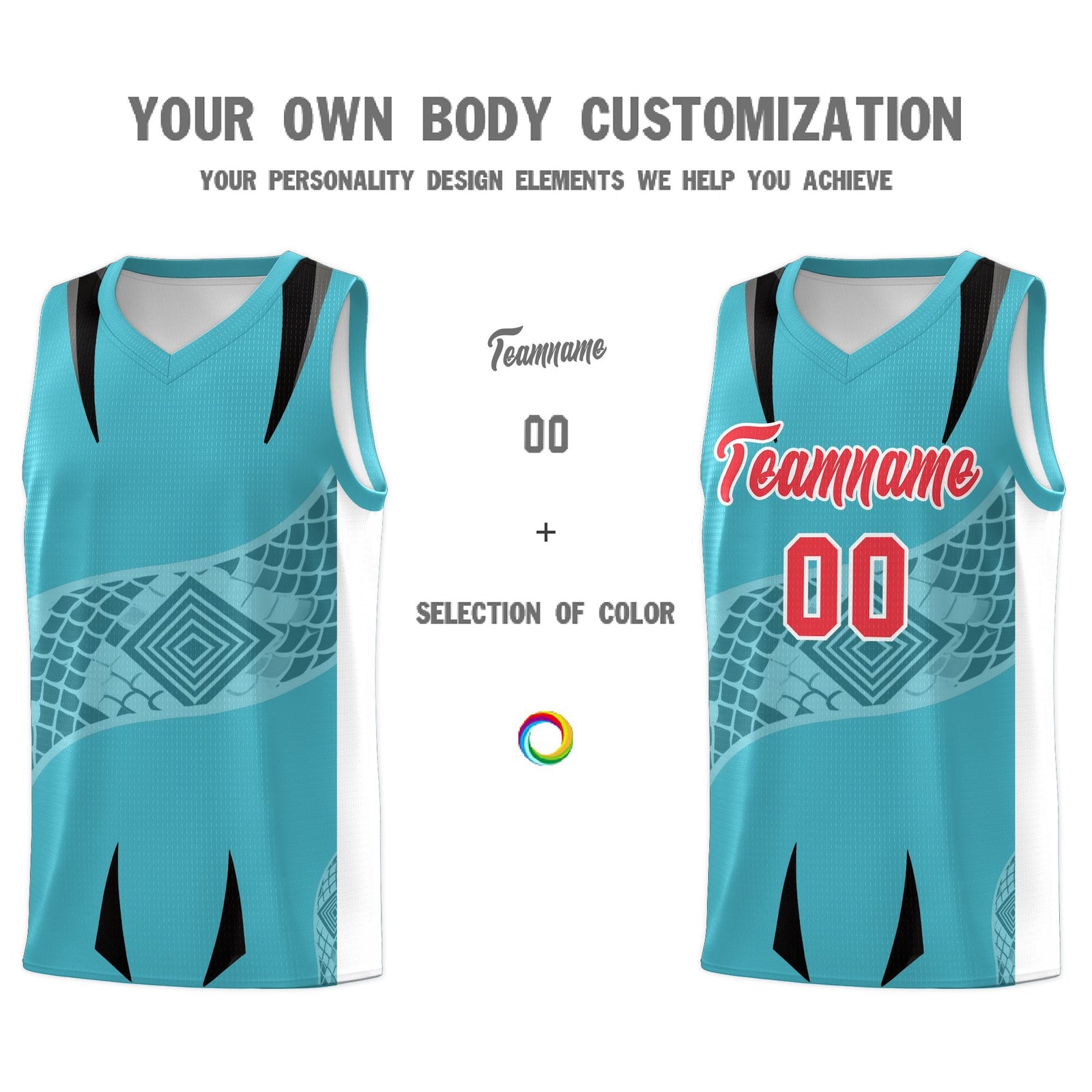 Custom Sky Blue White Snake Scale Venomous Fang for Team Graffiti Pattern Basketball Suit Jersey