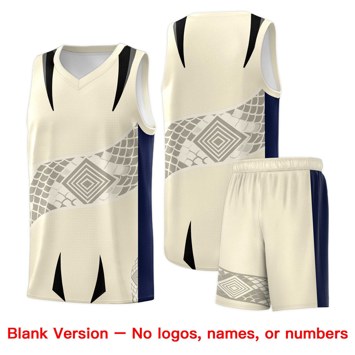 Custom White Black Snake Scale Venomous Fang for Leagues Graffiti Pattern Basketball Suit Jersey