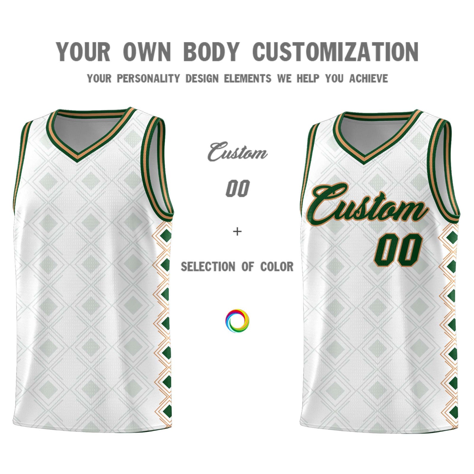Custom White Side Blocks Sports Uniform Basketball Jersey