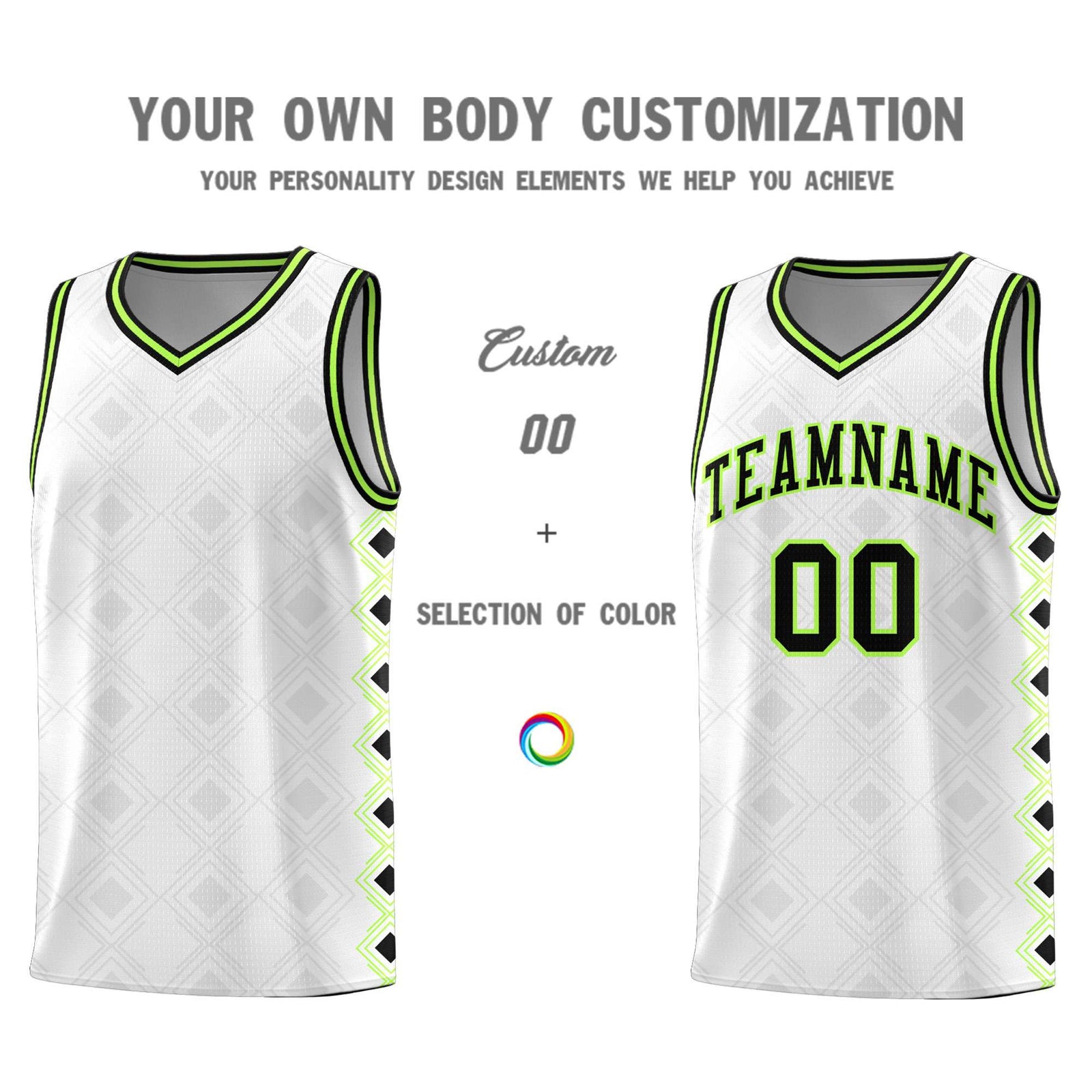 Custom White Side Blocks Sports Uniform Basketball Jersey