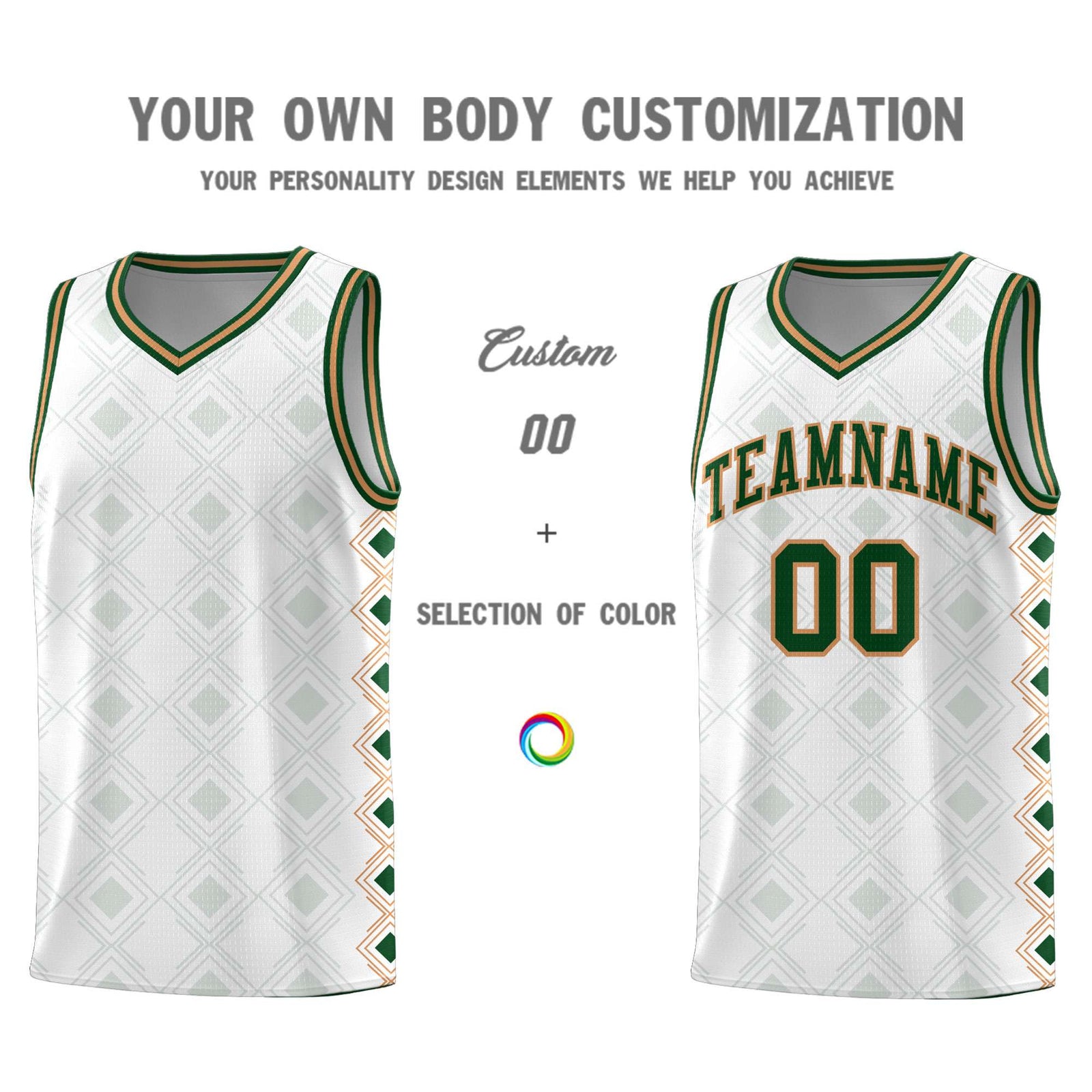 Custom White Side Blocks Sports Uniform Basketball Jersey
