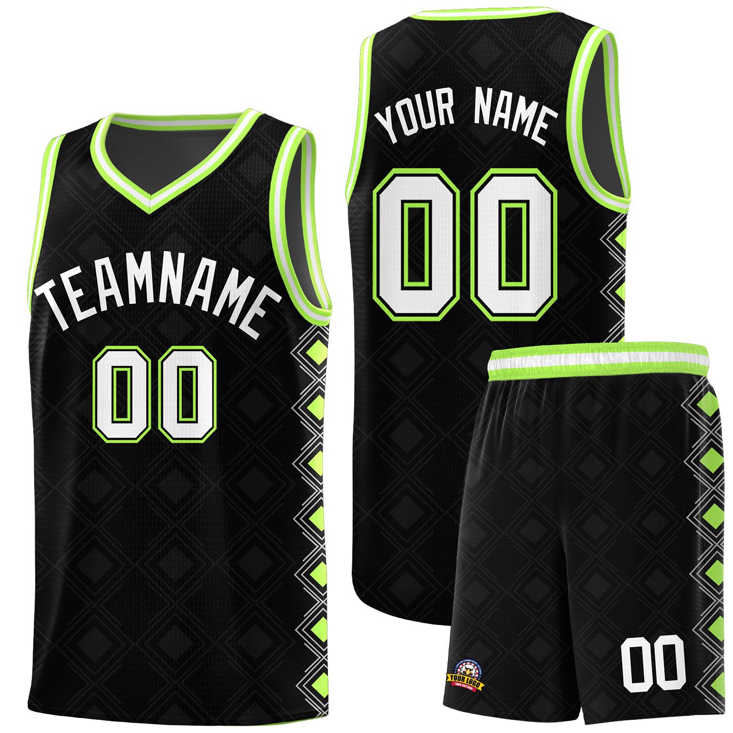 Custom Black Side Blocks Sports Uniform Basketball Jersey