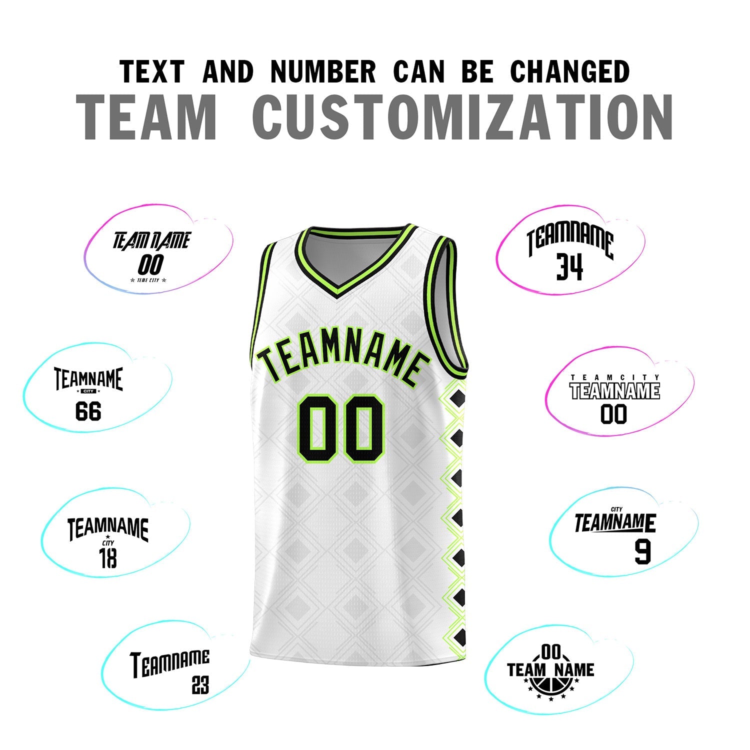 Custom White Side Blocks Sports Uniform Basketball Jersey