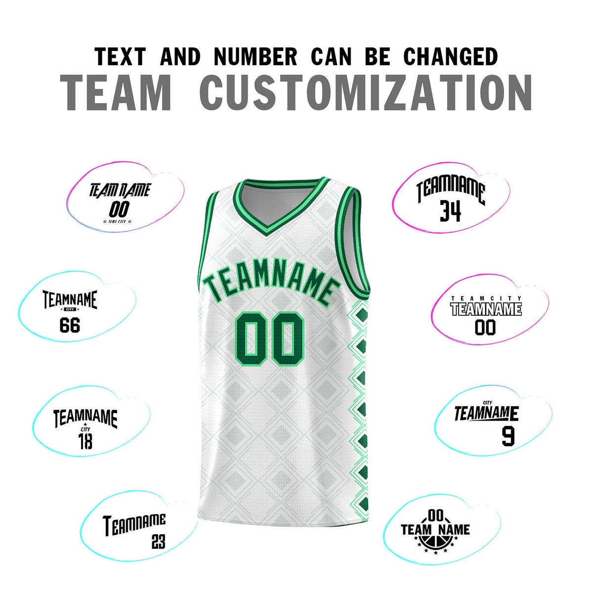 Custom White Side Blocks Sports Uniform Basketball Jersey