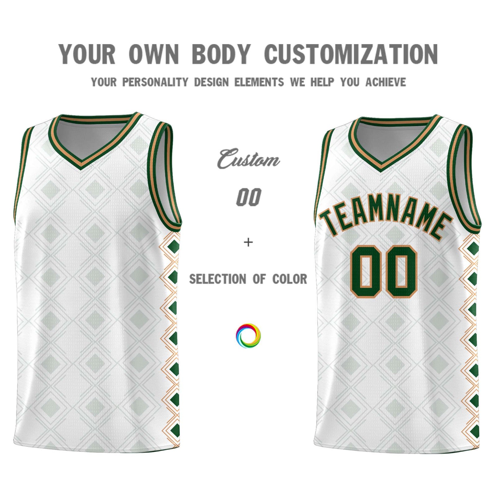 Custom White Side Blocks Sports Uniform Basketball Jersey