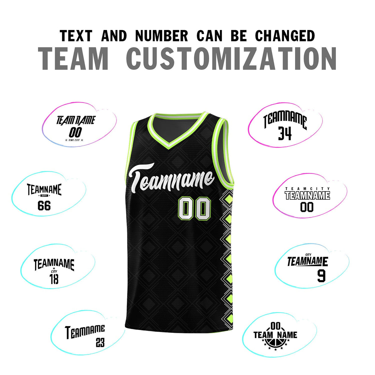 Custom Black Side Blocks Sports Uniform Basketball Jersey