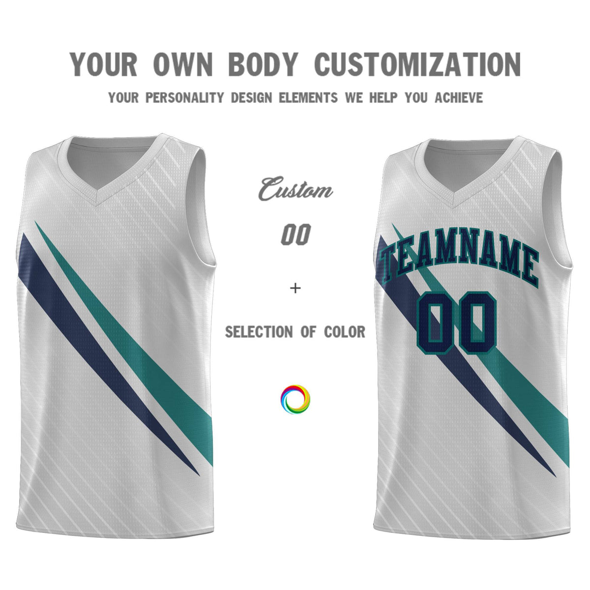 Custom Gray Diagonal Pinstripe Pattern Color Block Sports Uniform Basketball Jersey